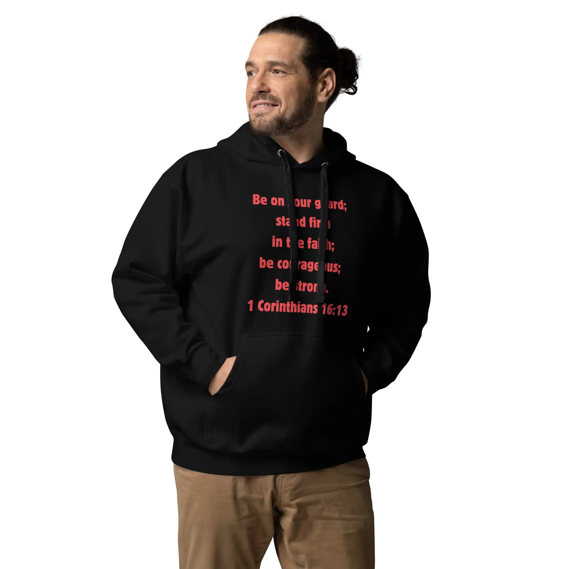1 Corinthians 1613 Faith - unisex-premium-hoodie-black-front-6821f9a52bae2
