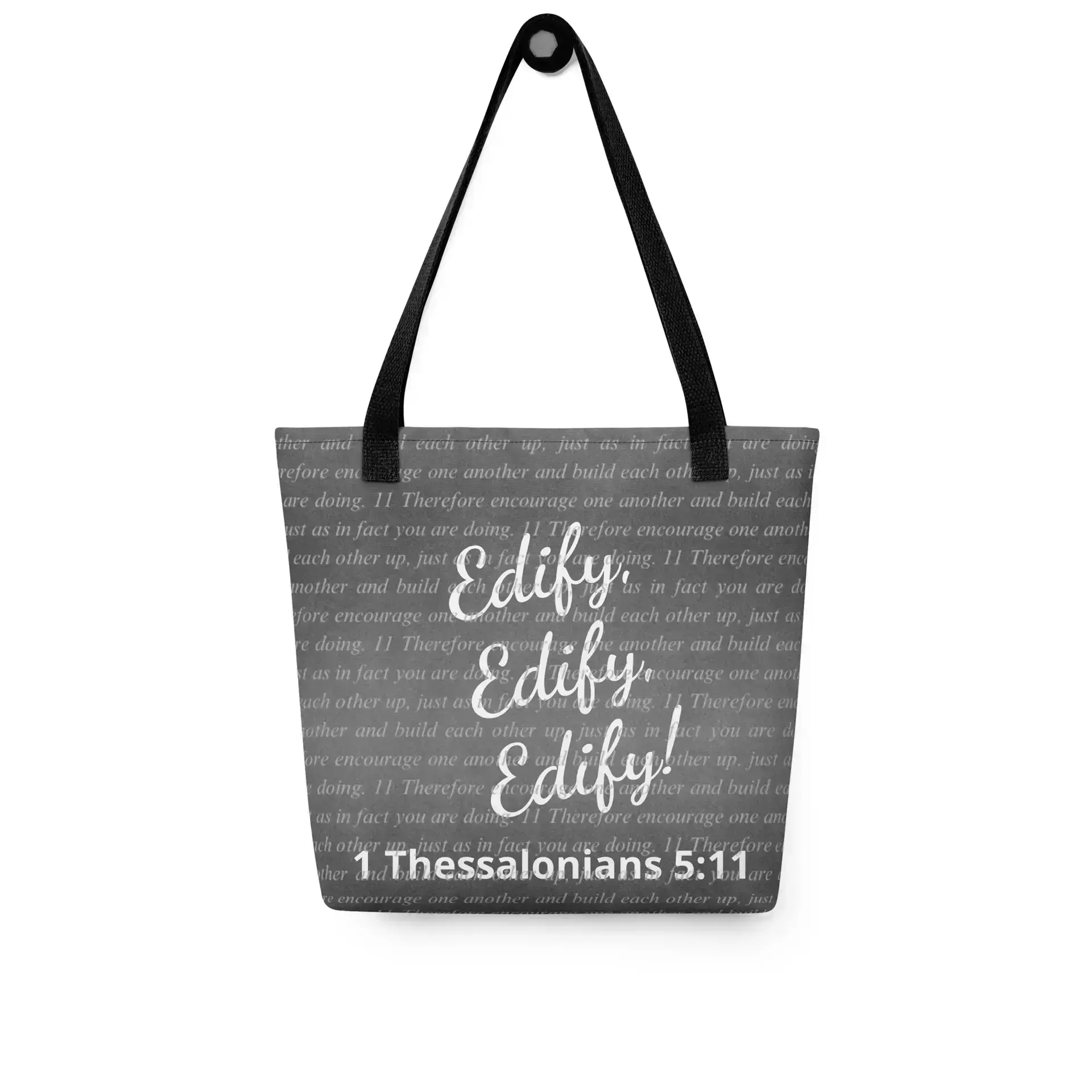 1 Thessalonians 5:11 Tote bag