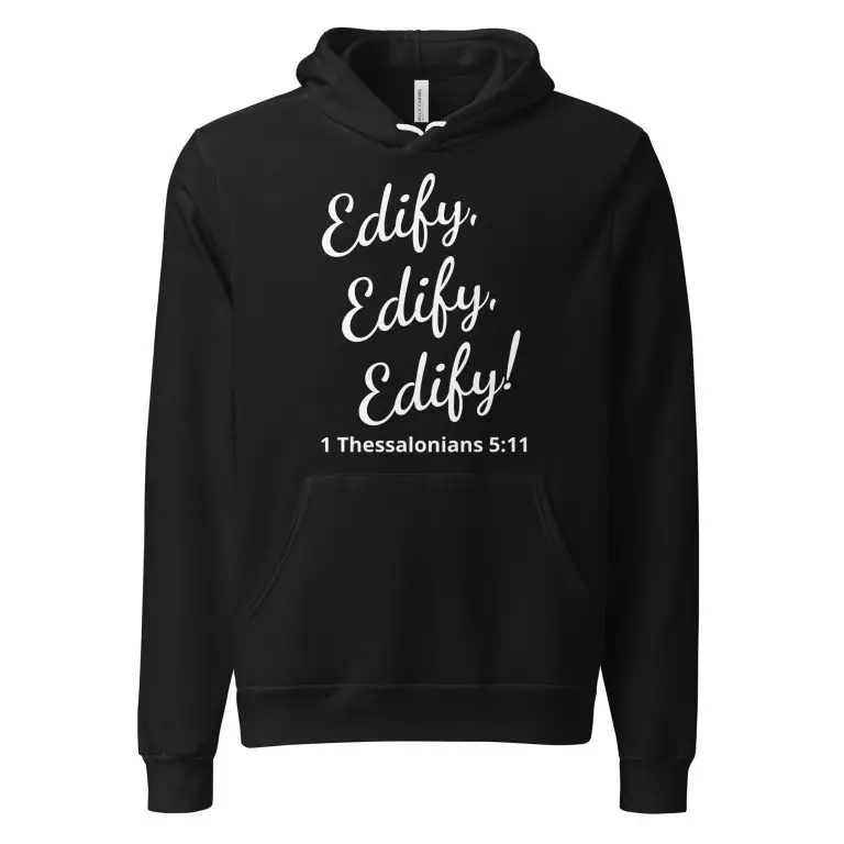 1 Thessalonians 511 - unisex-pullover-hoodie-black-front-6822309a77d57