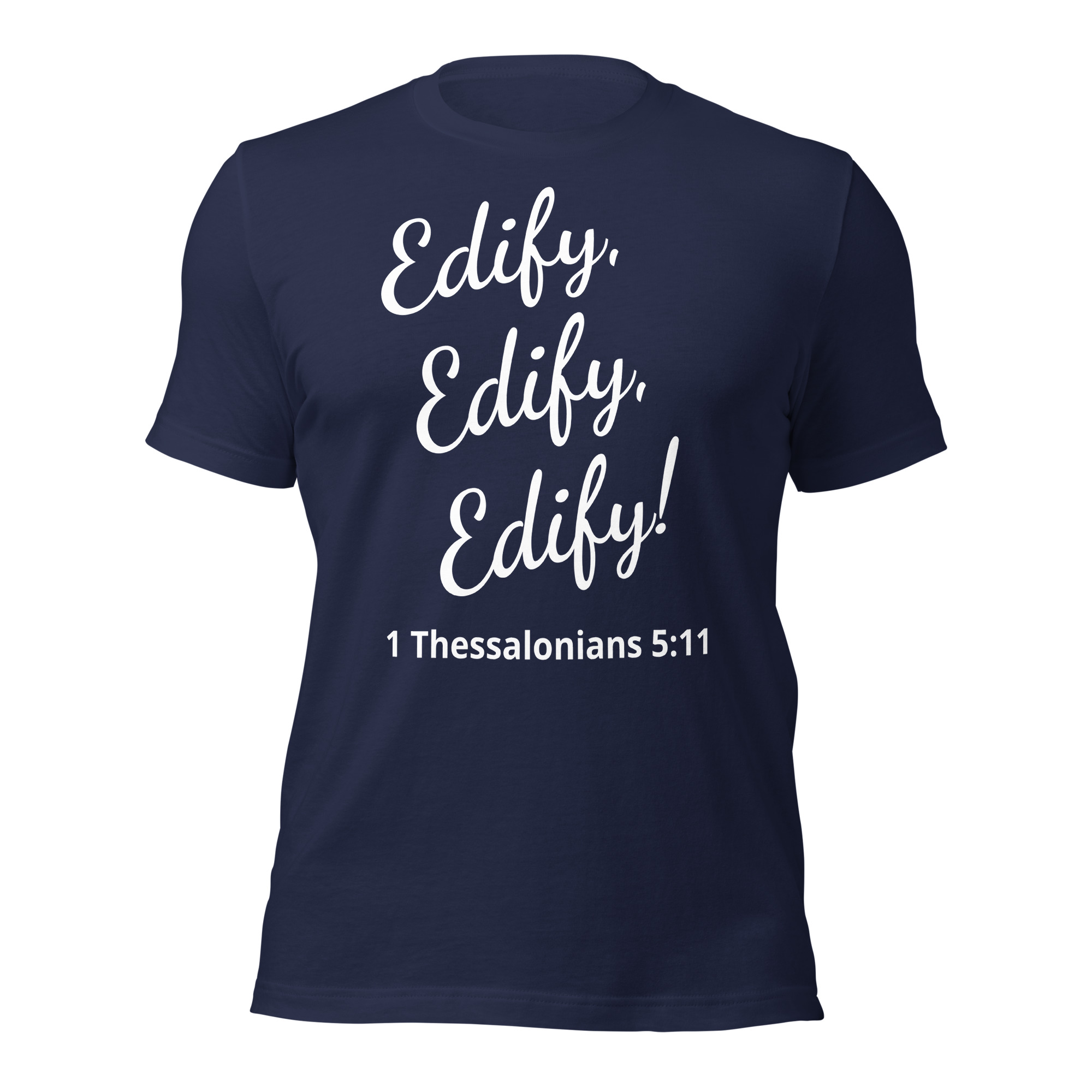 1 Thessalonians 511 - unisex-staple-t-shirt-navy-front-682230921a8a9