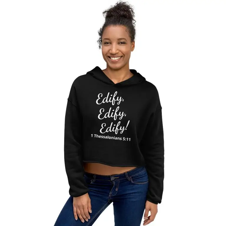 1 Thessalonians 511 - womens-cropped-hoodie-black-front-68223004e3df8