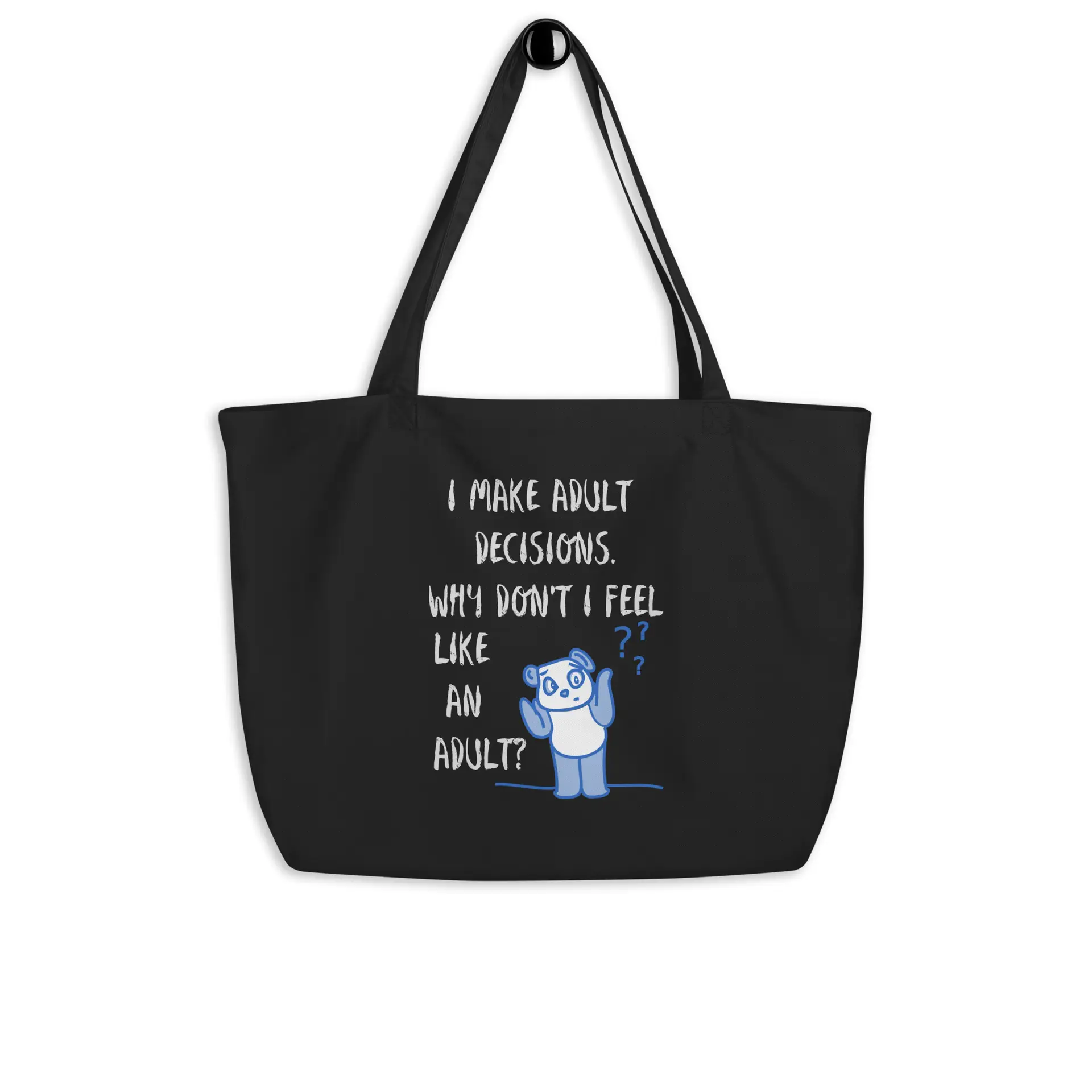 Adult Decisions Large organic tote bag