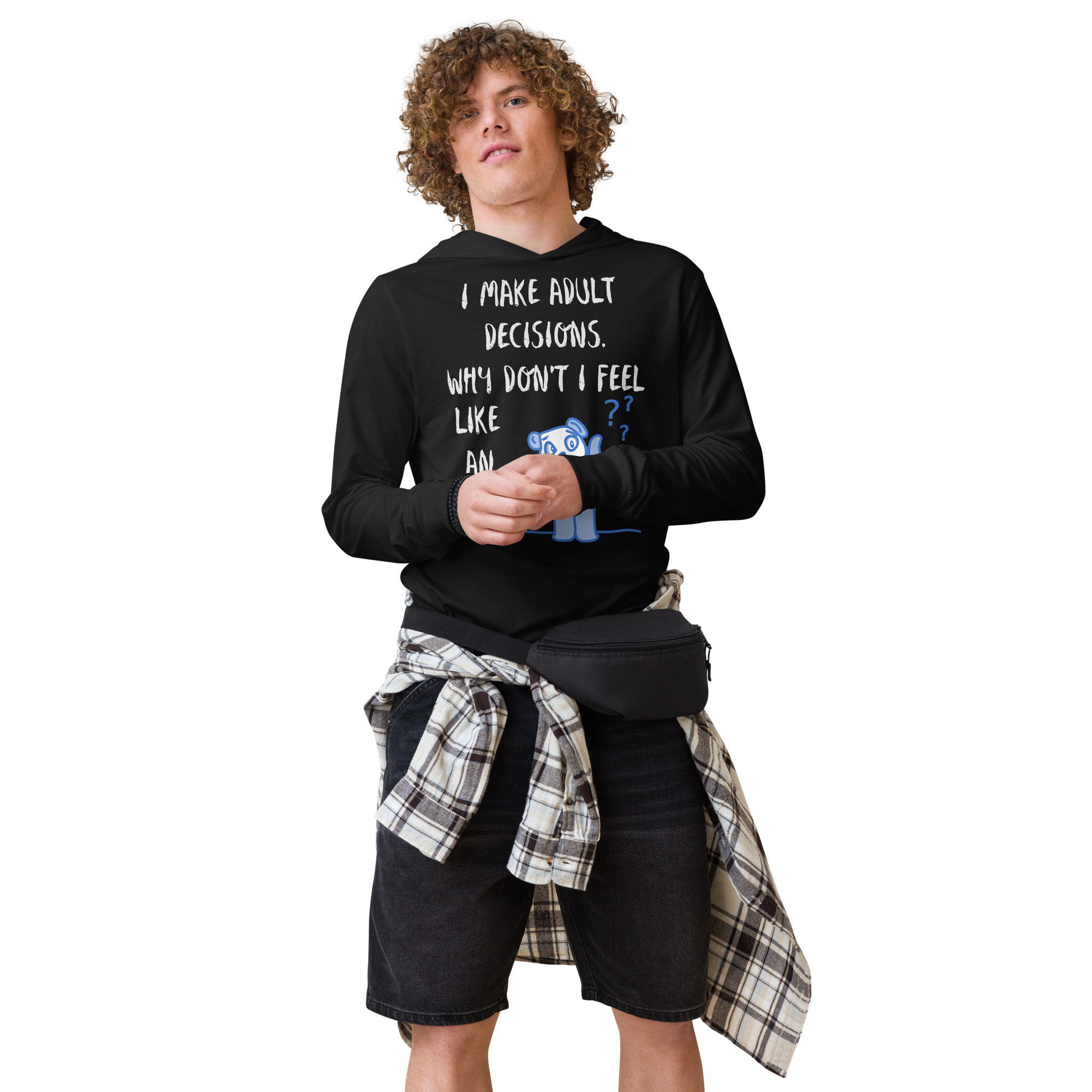 Adult Decisions - unisex-hooded-long-sleeve-tee-black-front-6825c5bcea9d7