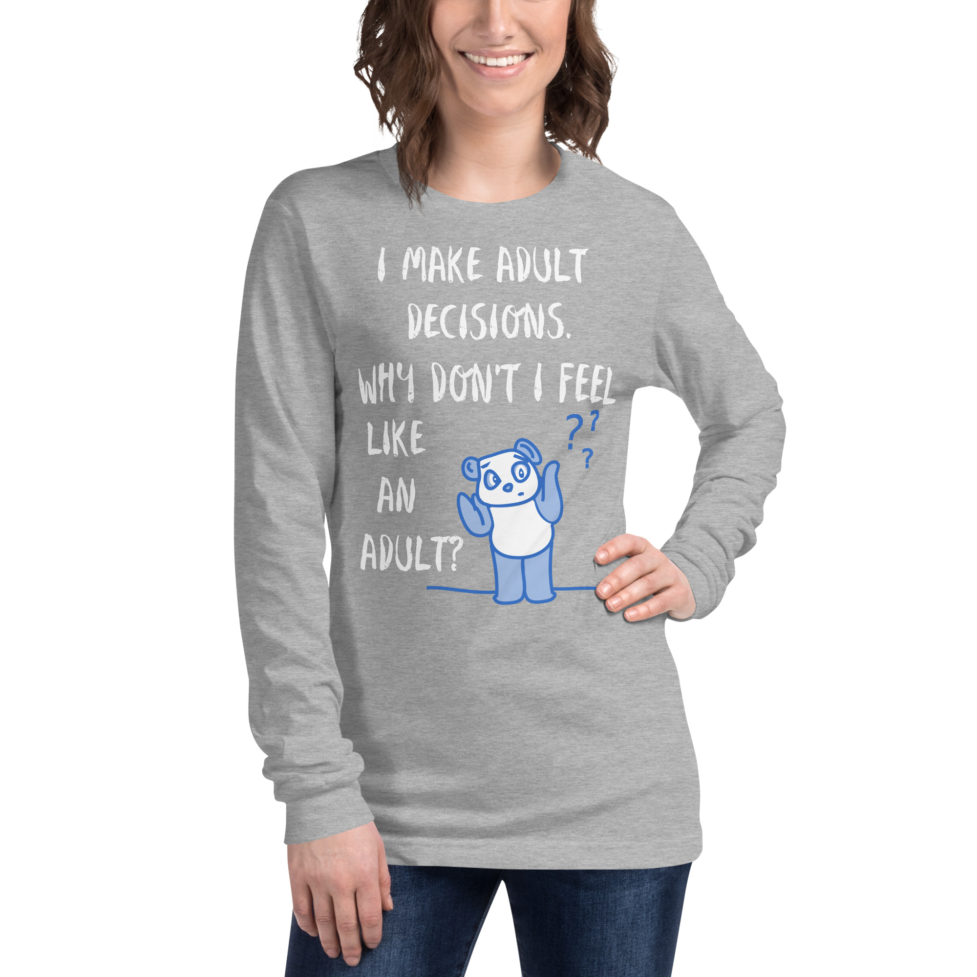 Adult Decisions - unisex-long-sleeve-tee-athletic-heather-front-6825c589c039e