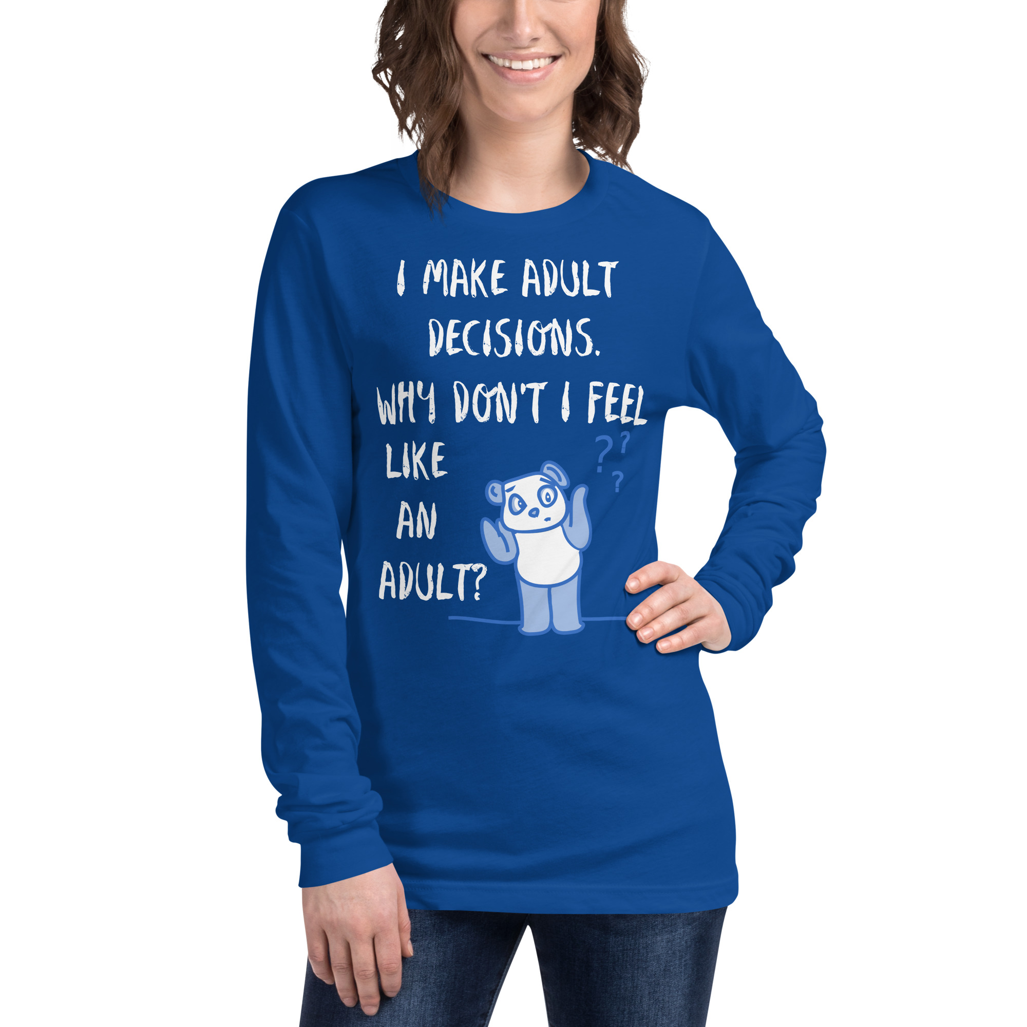 Adult Decisions - unisex-long-sleeve-tee-true-royal-front-6825c589bd1c4