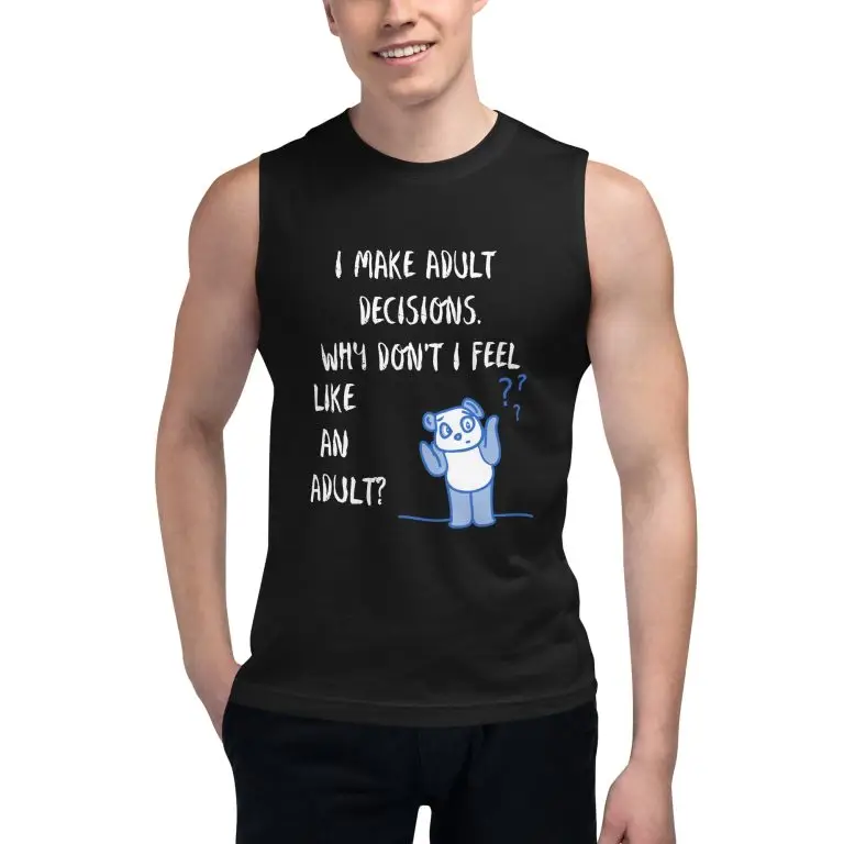 Adult Decisions - unisex-muscle-shirt-black-front-6825c650c1ae9