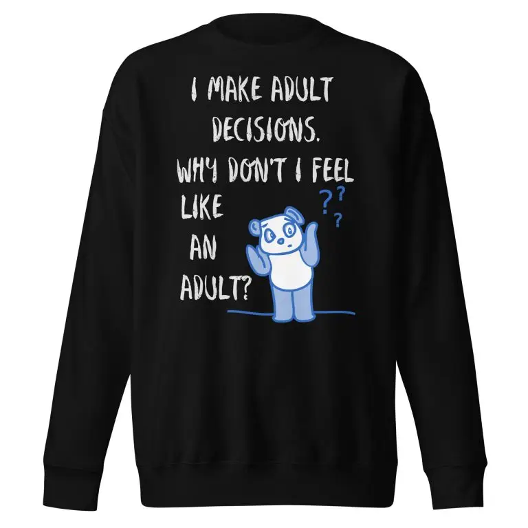Adult Decisions - unisex-premium-sweatshirt-black-front-6825c62d9f374