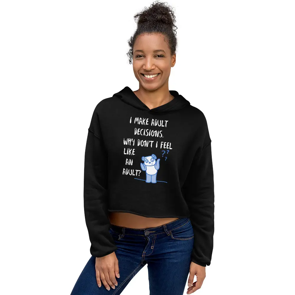 Adult Decisions Crop Hoodie