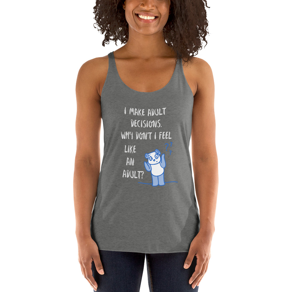 Adult Decisions - womens-racerback-tank-top-premium-heather-front-6825c6564b3ea
