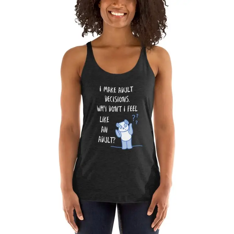 Adult Decisions - womens-racerback-tank-top-vintage-black-front-6825c6564b006