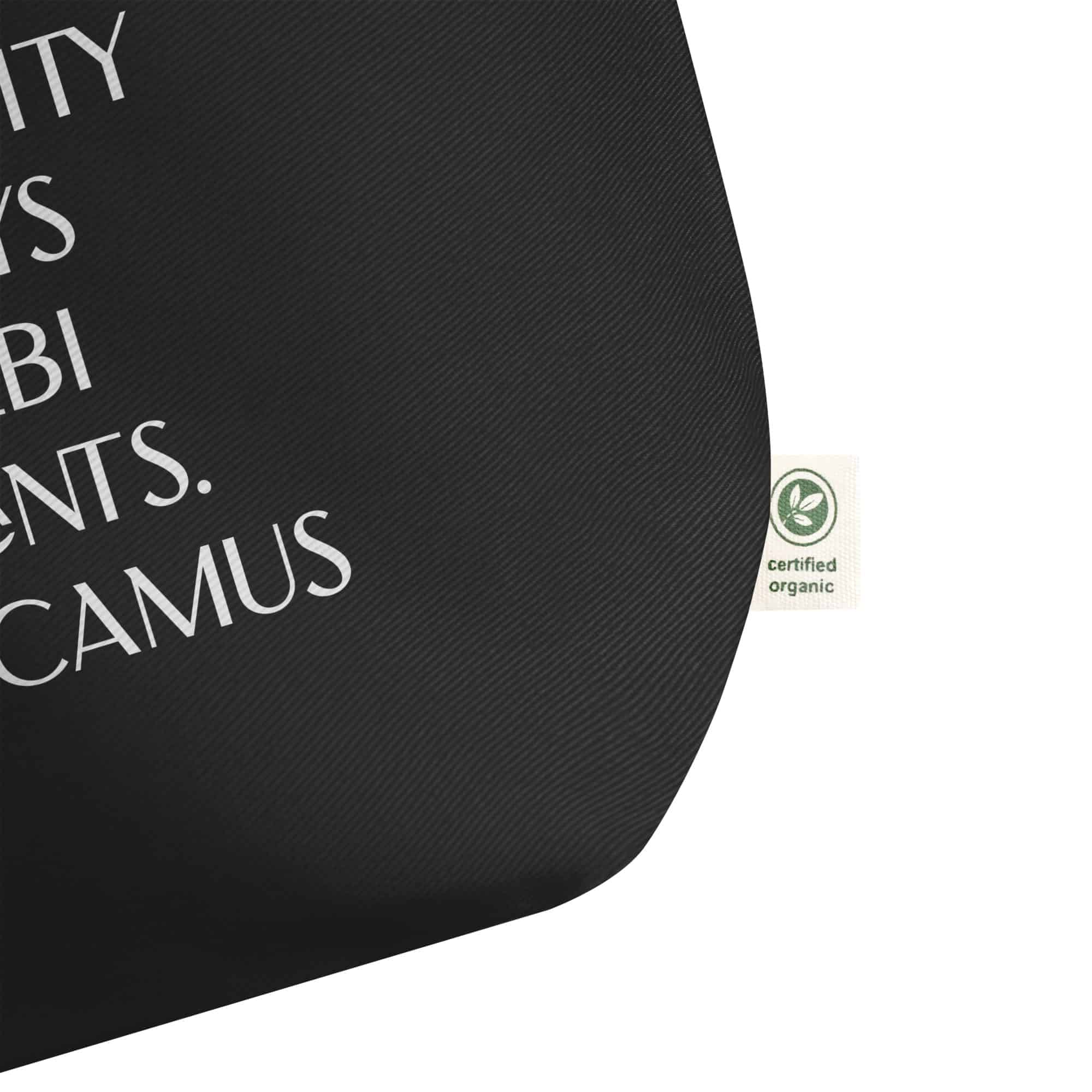 Albert Camus Welfare of Humanity large-eco tote-black-product-details-69c830f57b6bc