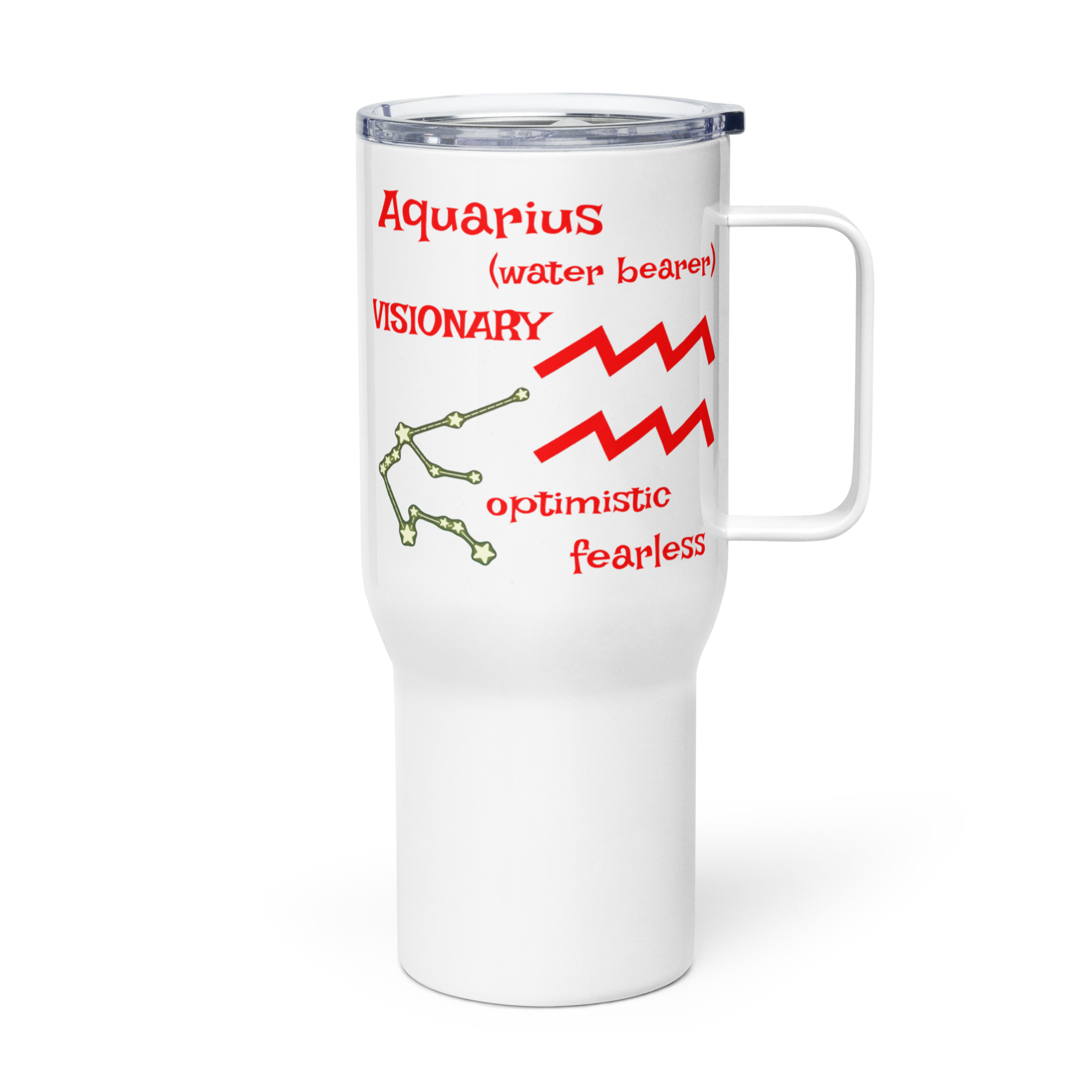 Aquarius Travel Mug With A Handle