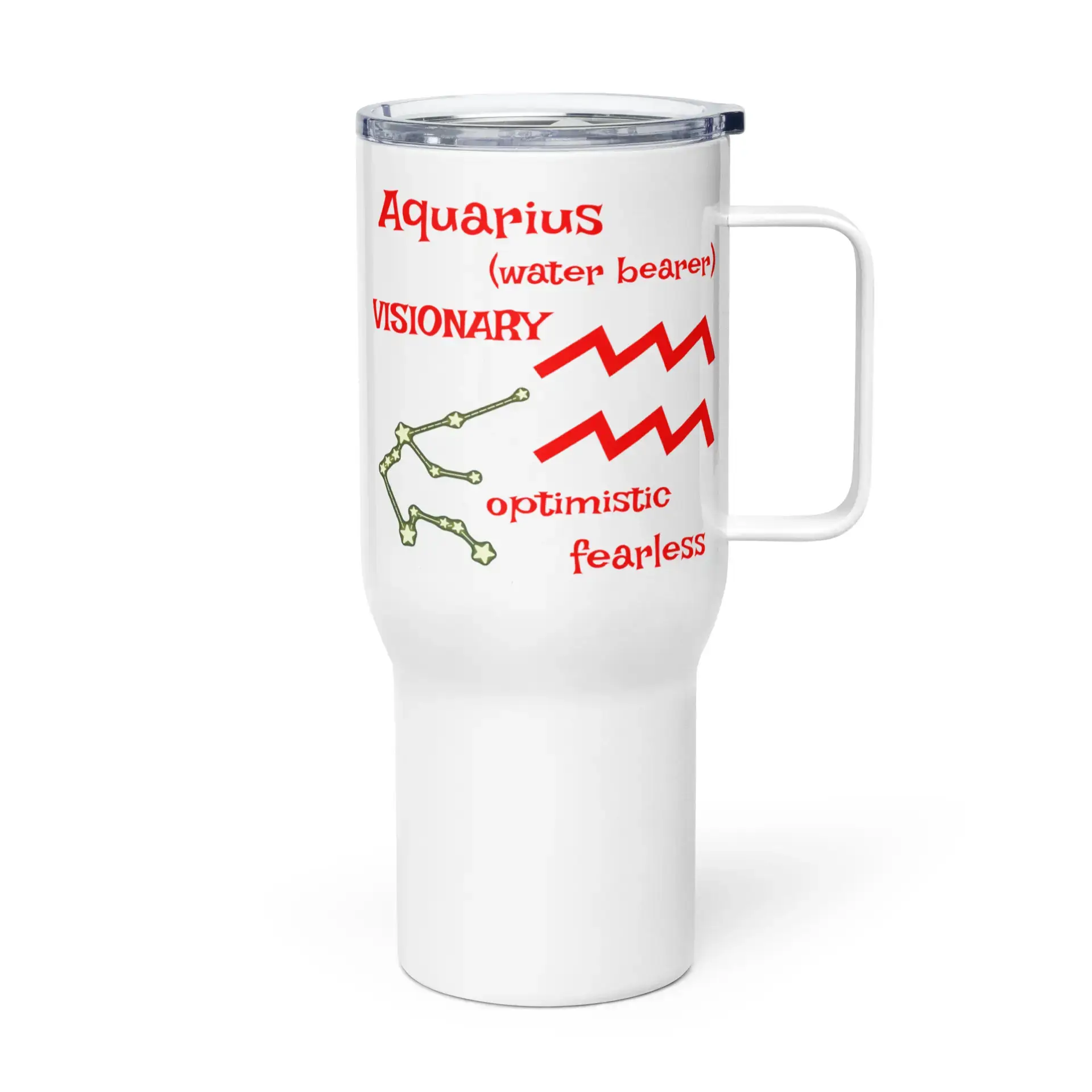 Aquarius Travel mug with a handle
