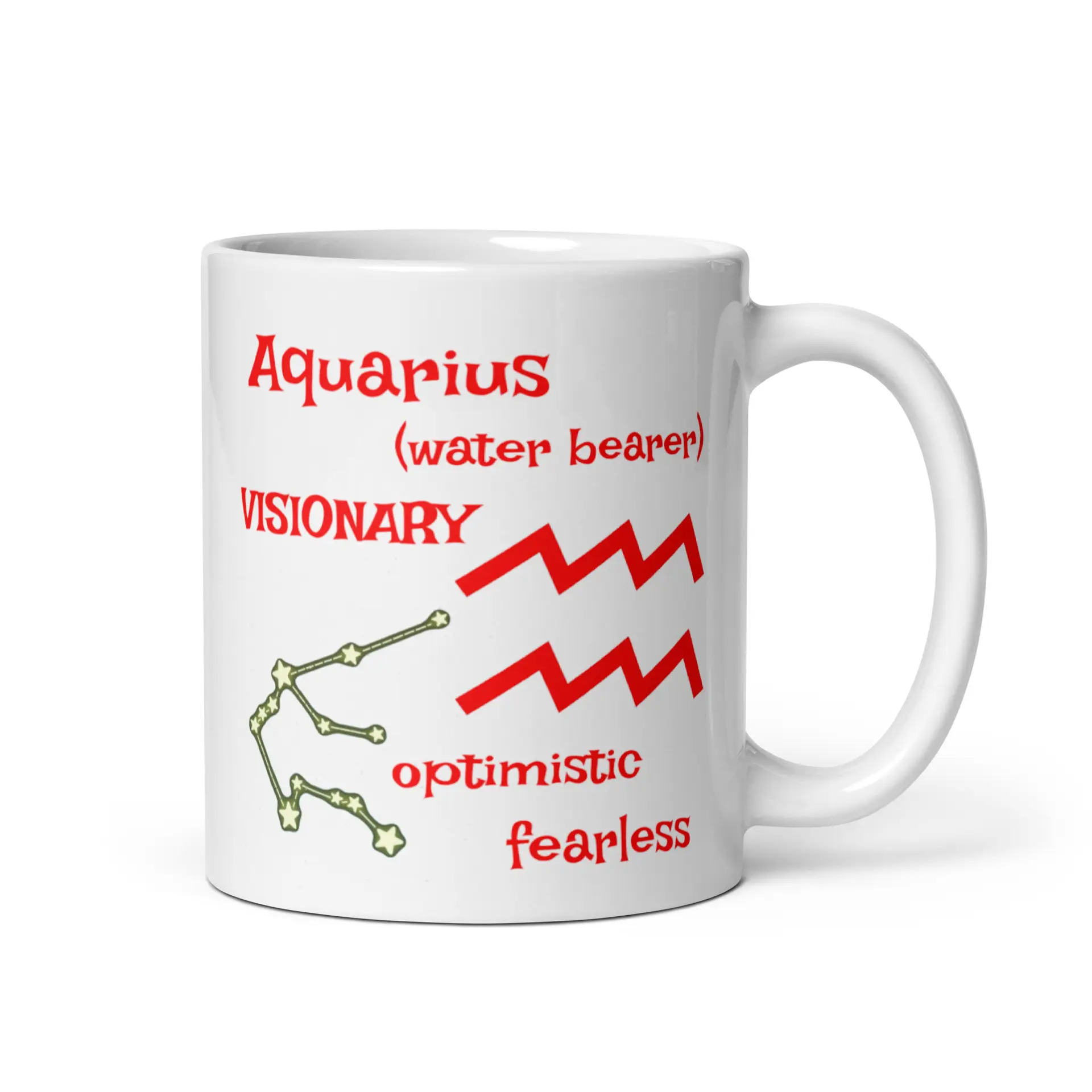 Aquarius White glossy mug