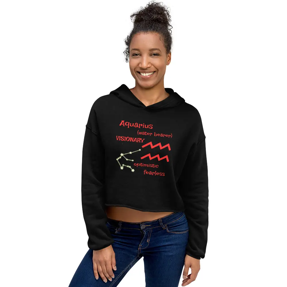 Aquarius Crop Hoodie
