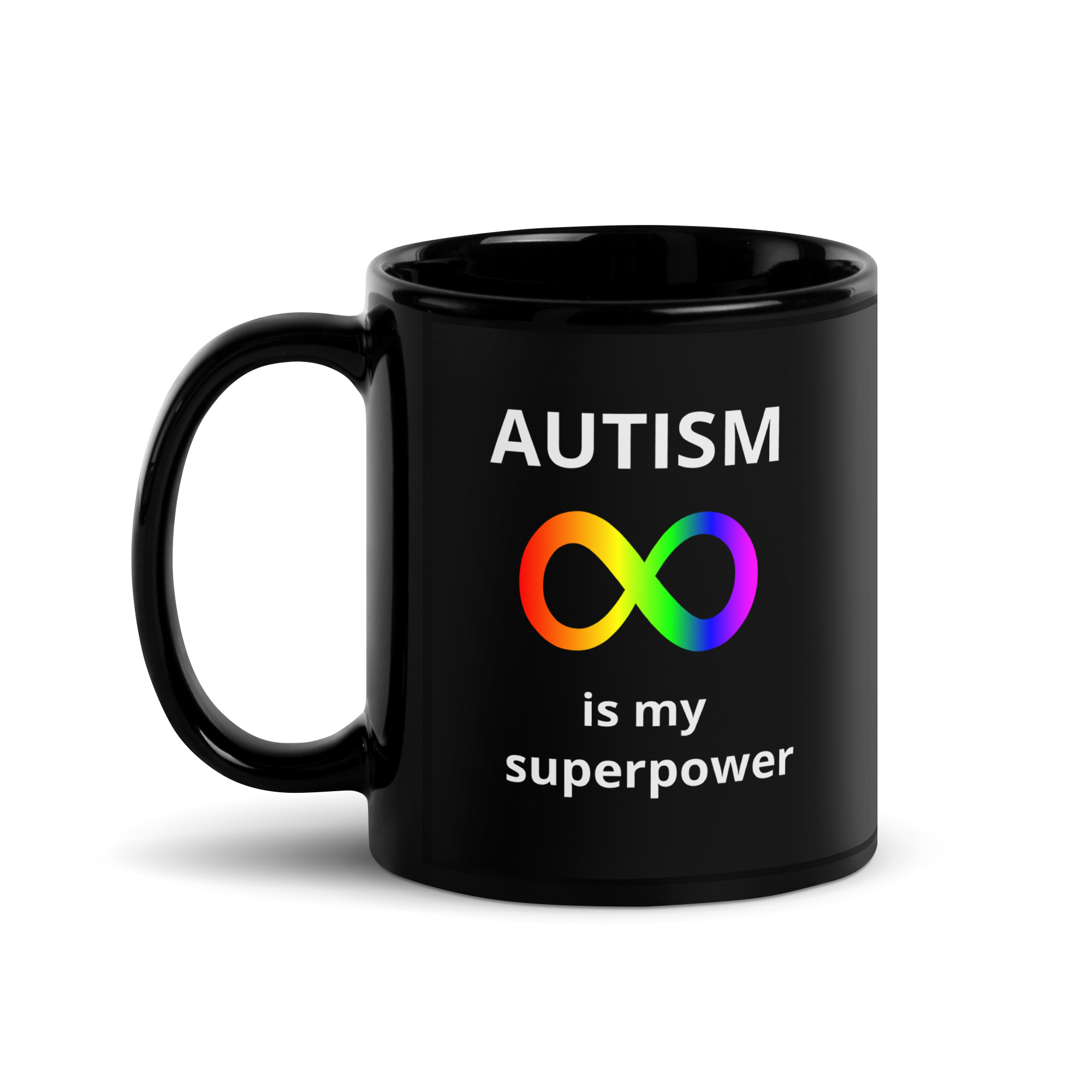 Autism is my Superpower - black-glossy-mug-black-11-oz-handle-on-left-682980fda0e07