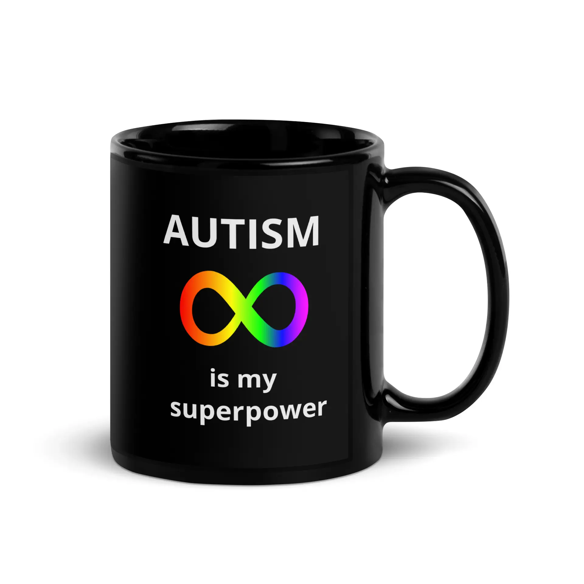 Autism is my Superpower Black Glossy Mug