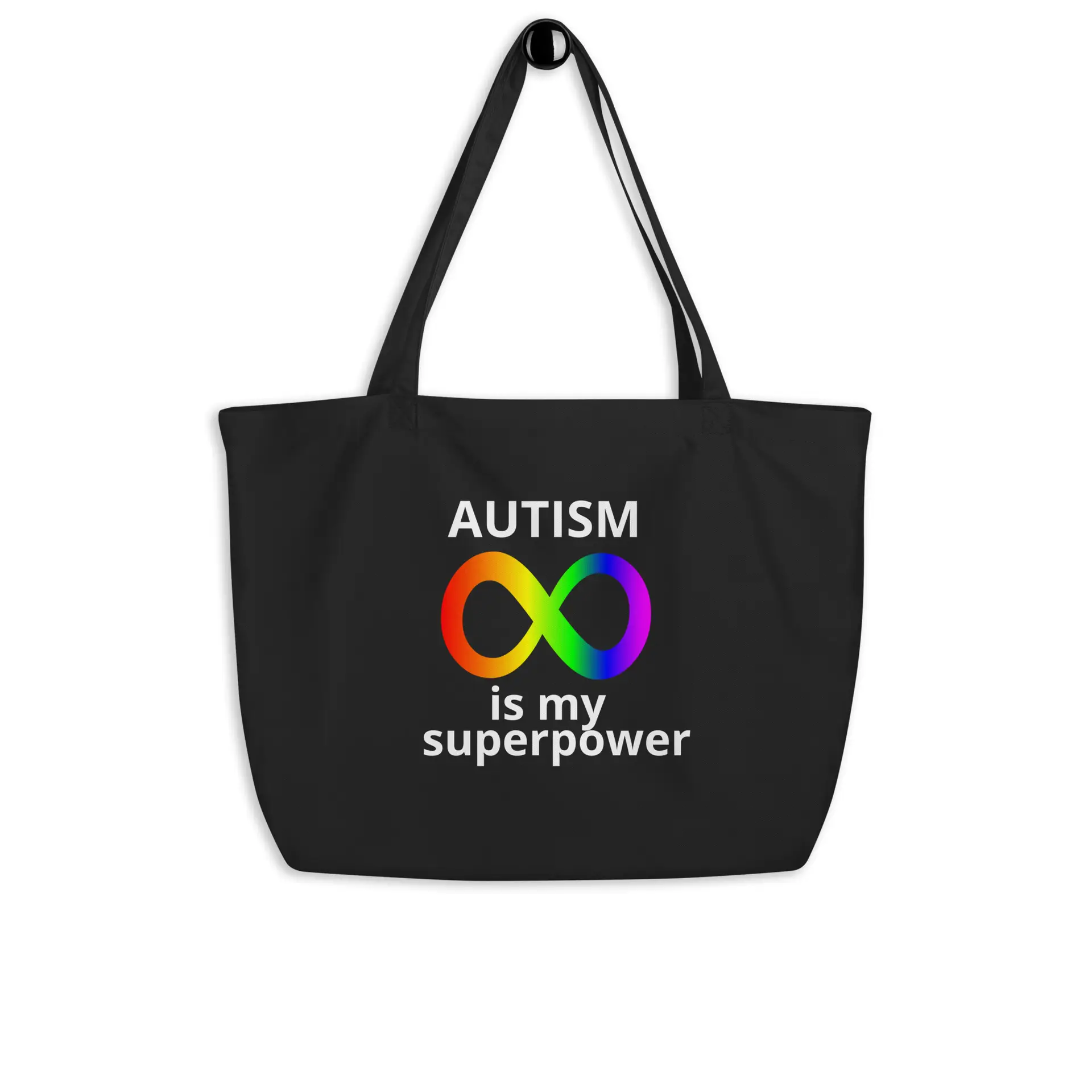 Autism is my Superpower Large organic tote bag