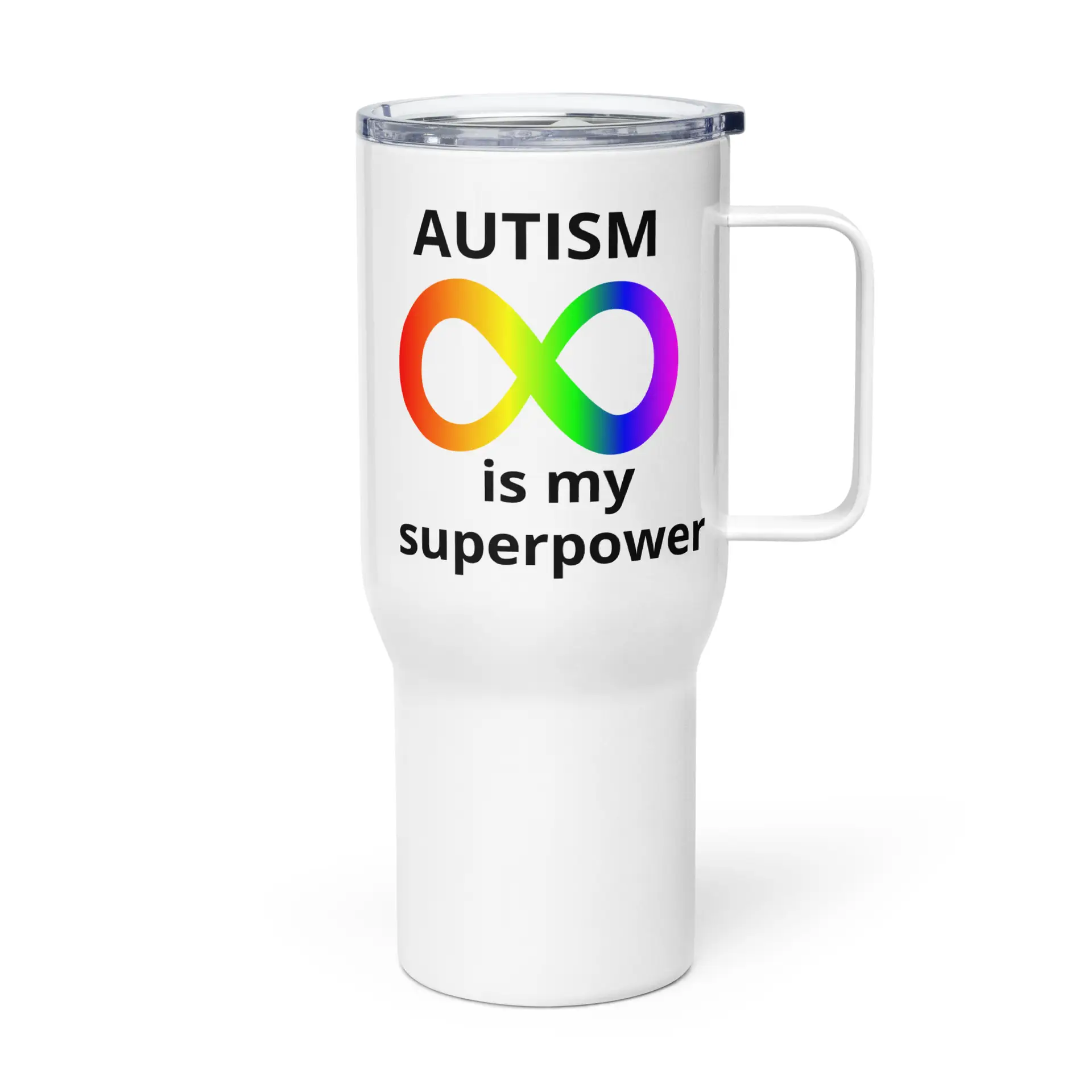 Autism is my Superpower Travel mug with a handle