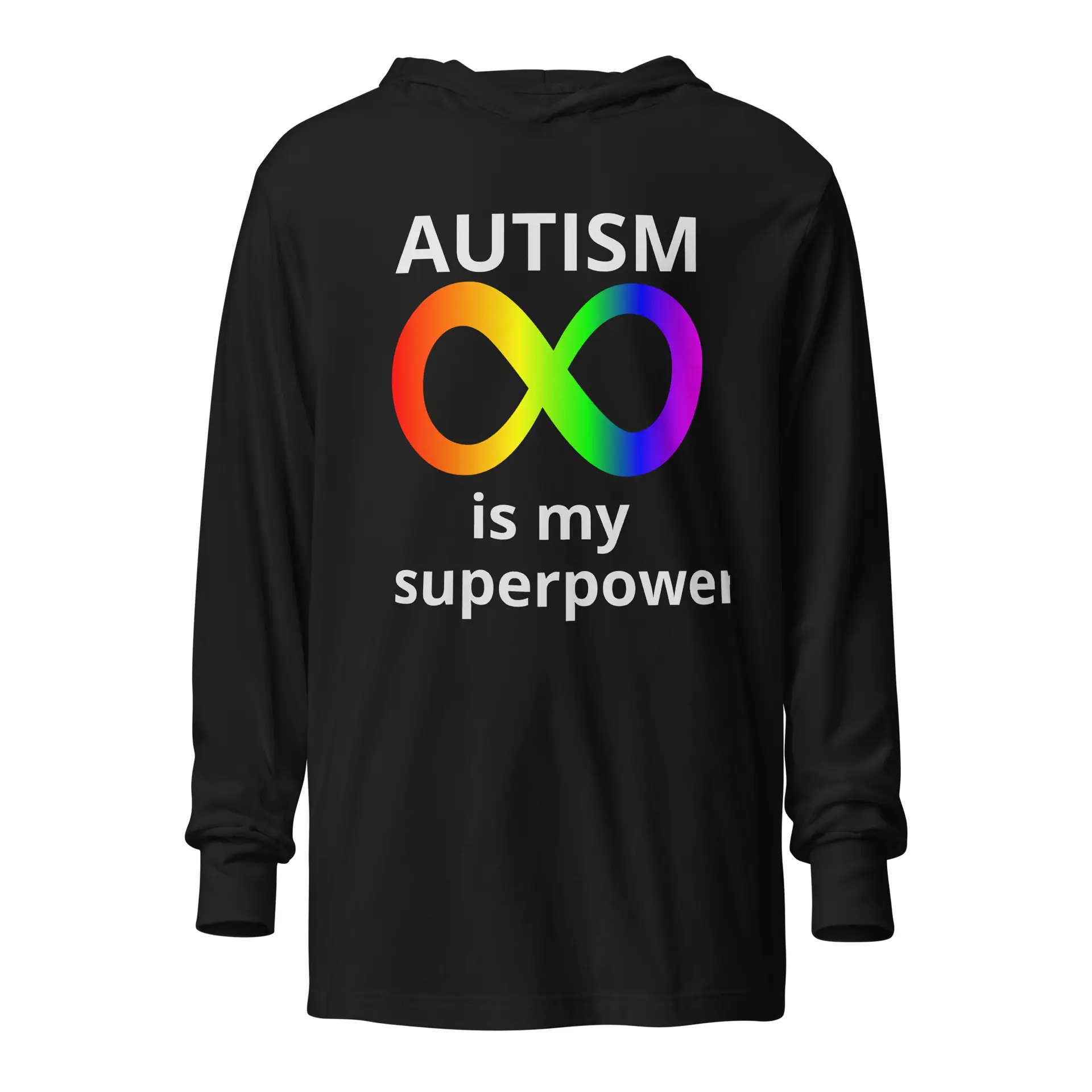 Autism is my Superpower Hooded long-sleeve tee