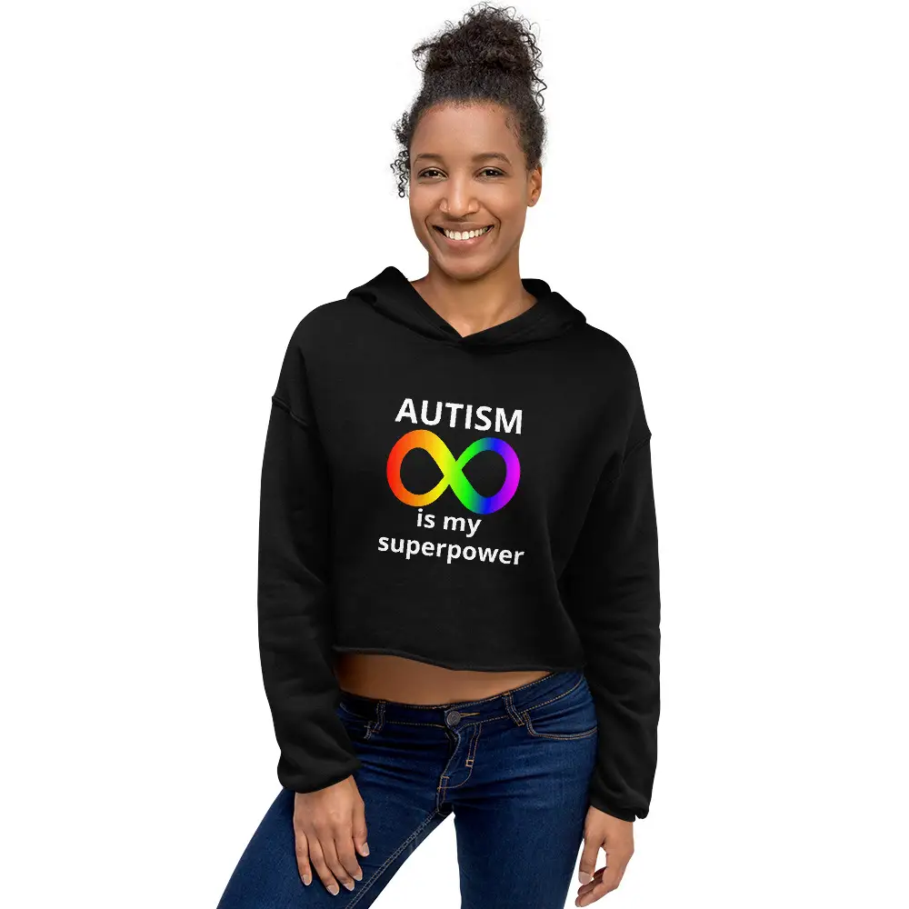 Autism is my Superpower Crop Hoodie