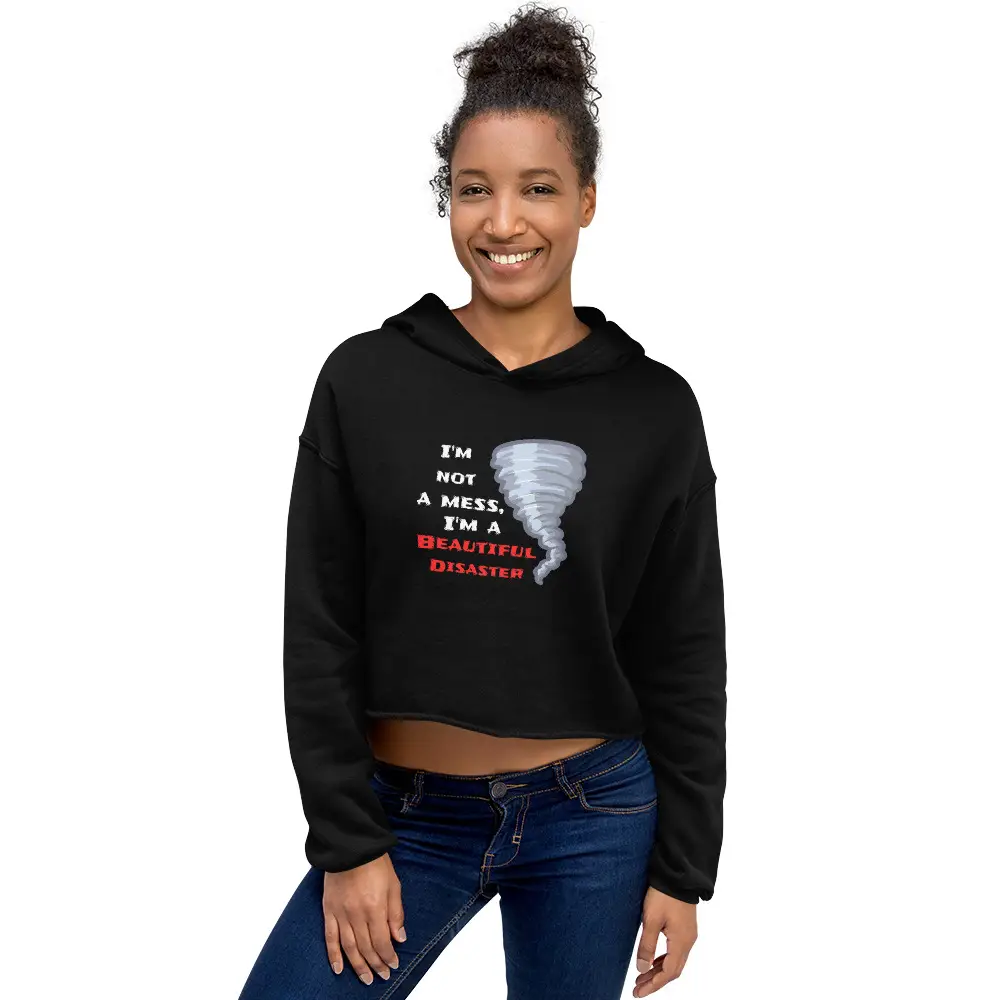 Beautiful Disaster Crop Hoodie
