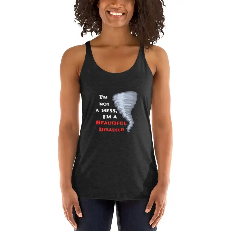 Beautiful Disaster - womens-racerback-tank-top-vintage-black-front-6825e332c7d01