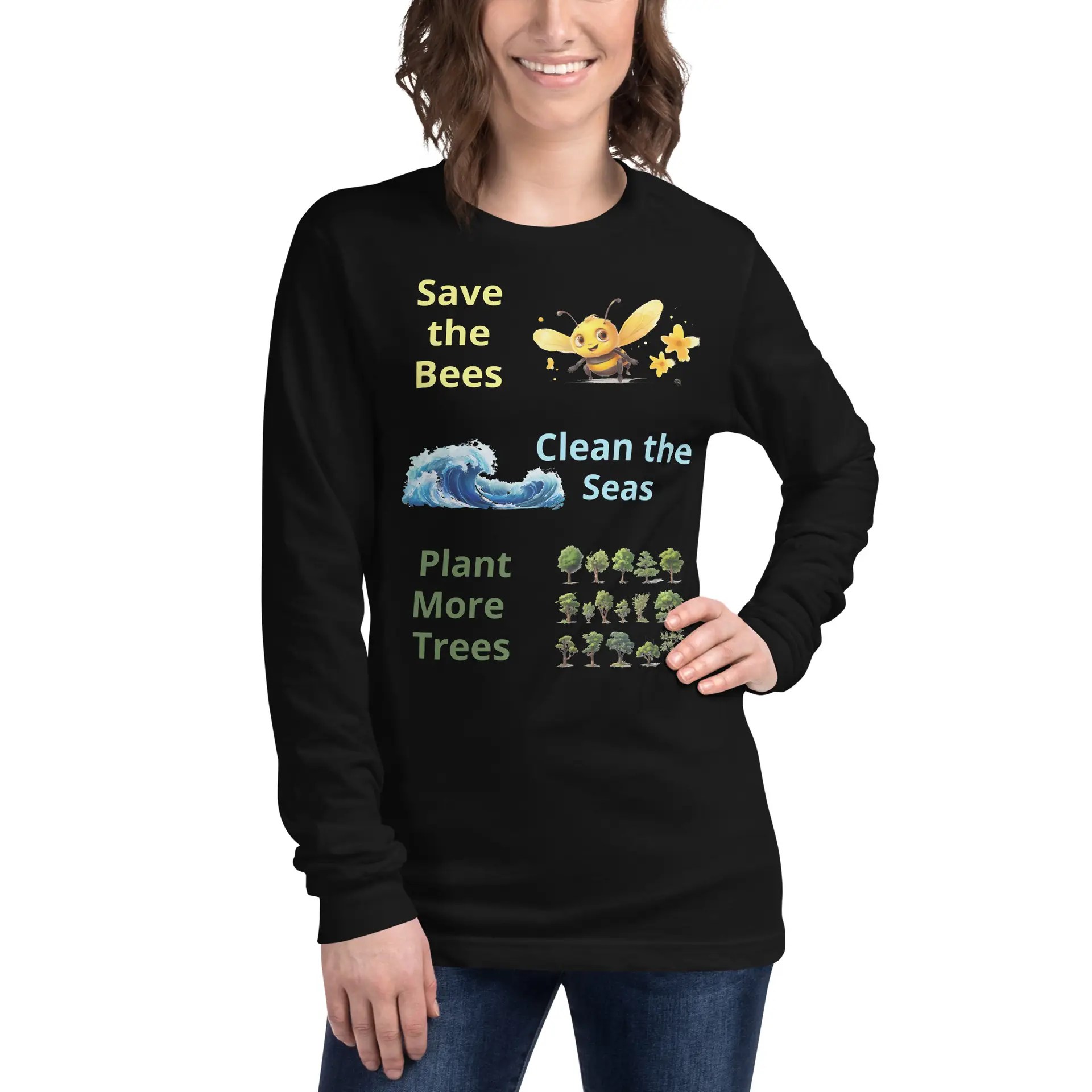 Bees Seas & Trees Unisex Long Sleeve Tee