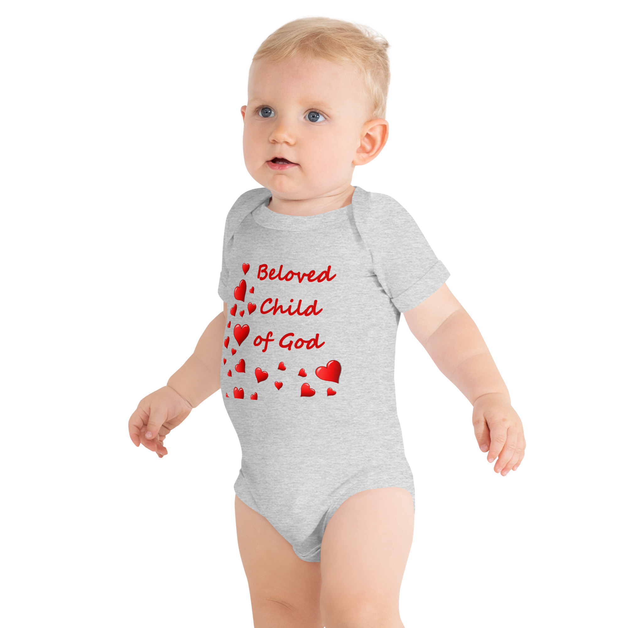 Beloved Child of God - baby-short-sleeve-one-piece-athletic-heather-front-6825e5edc1415