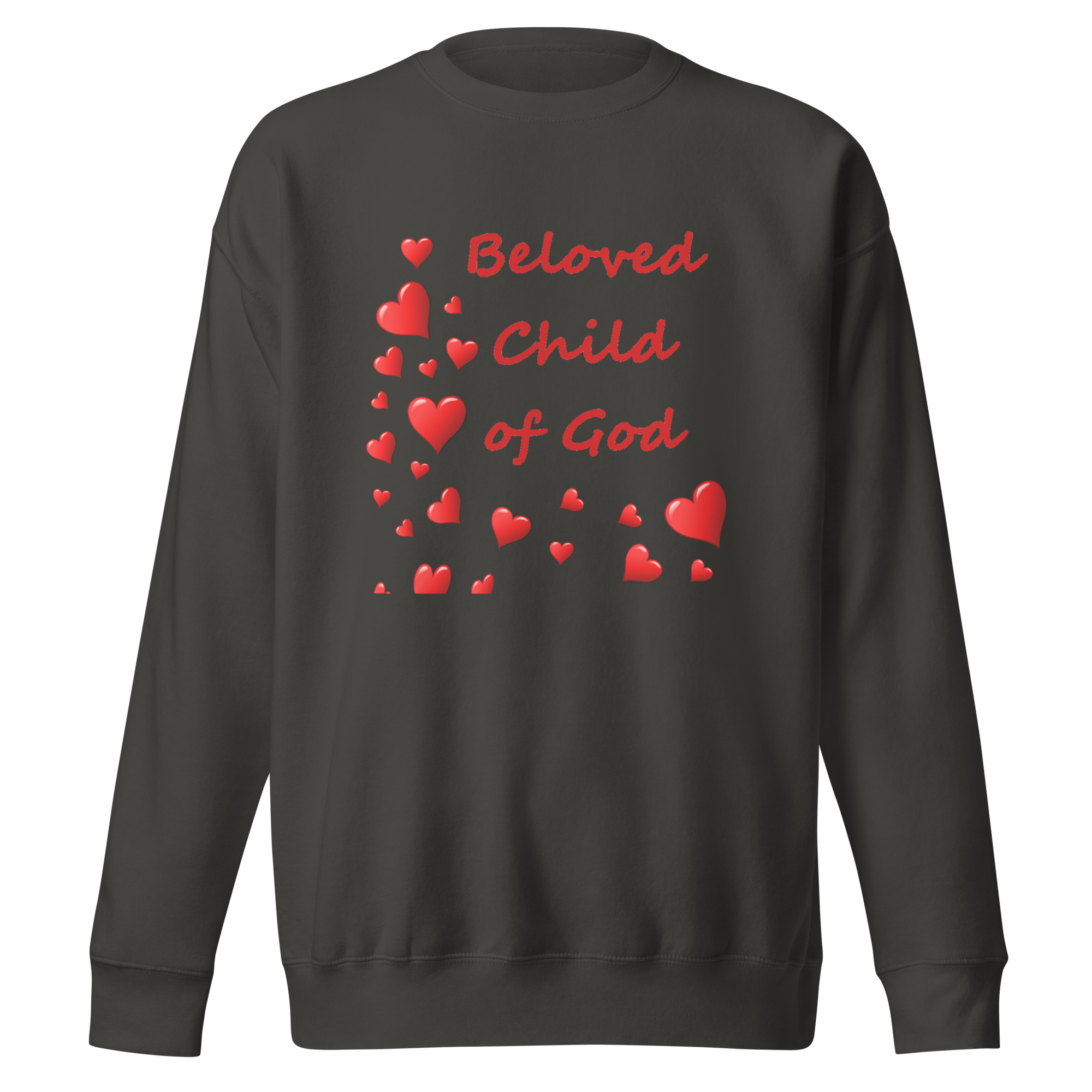 Beloved Child of God - unisex-premium-sweatshirt-vintage-black-front-6825e765ca6eb