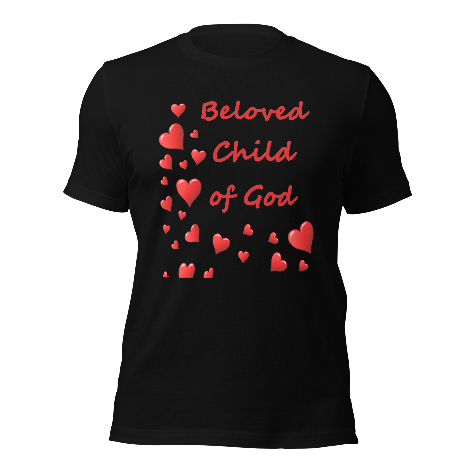 Beloved Child of God - unisex-staple-t-shirt-black-front-6825e77e64a36