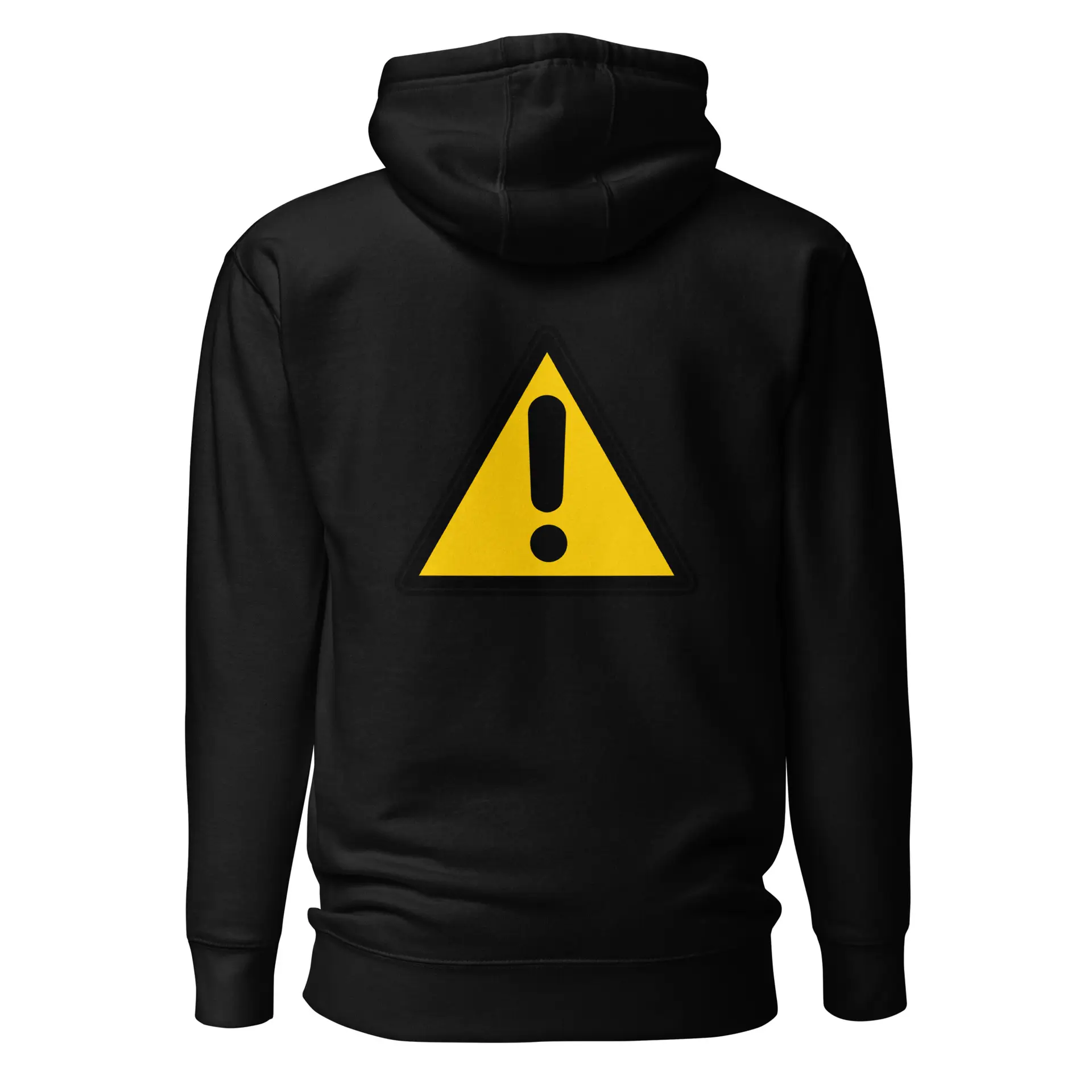 Caution Warning Label - unisex-premium-hoodie-black-back-6825eb7c8e7e3