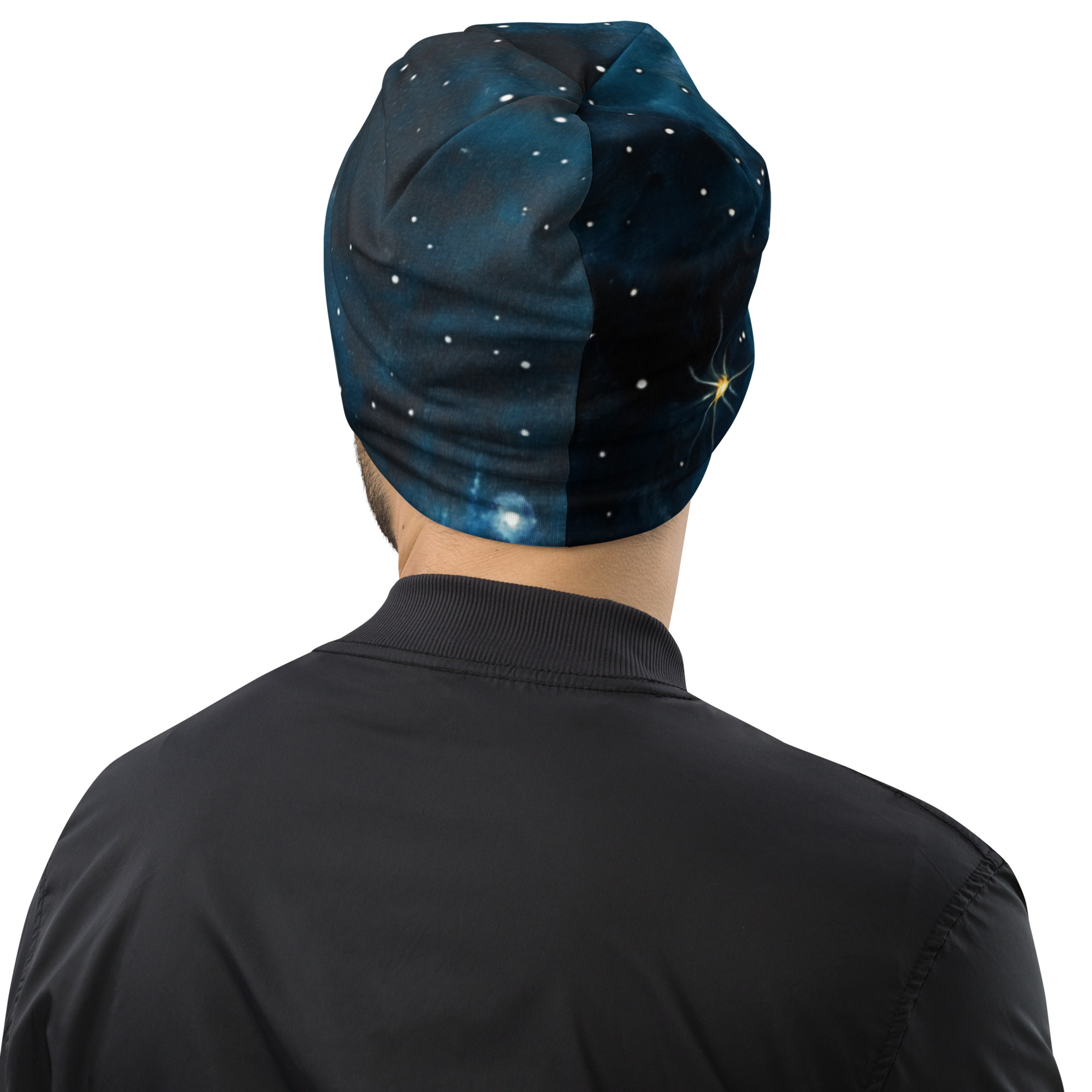 Celestial Supernova - all-over-print-beanie-white-back-6825eccad5b60