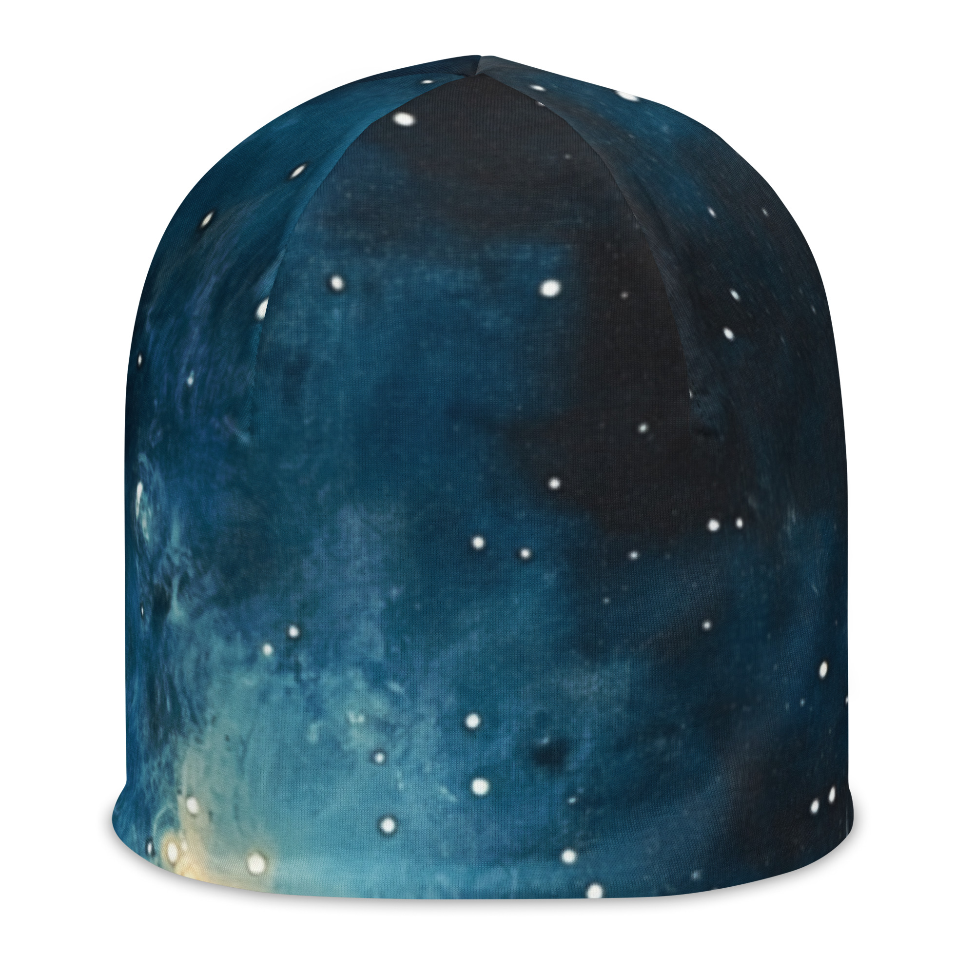 Celestial Supernova - all-over-print-beanie-white-front-6825eccad552f