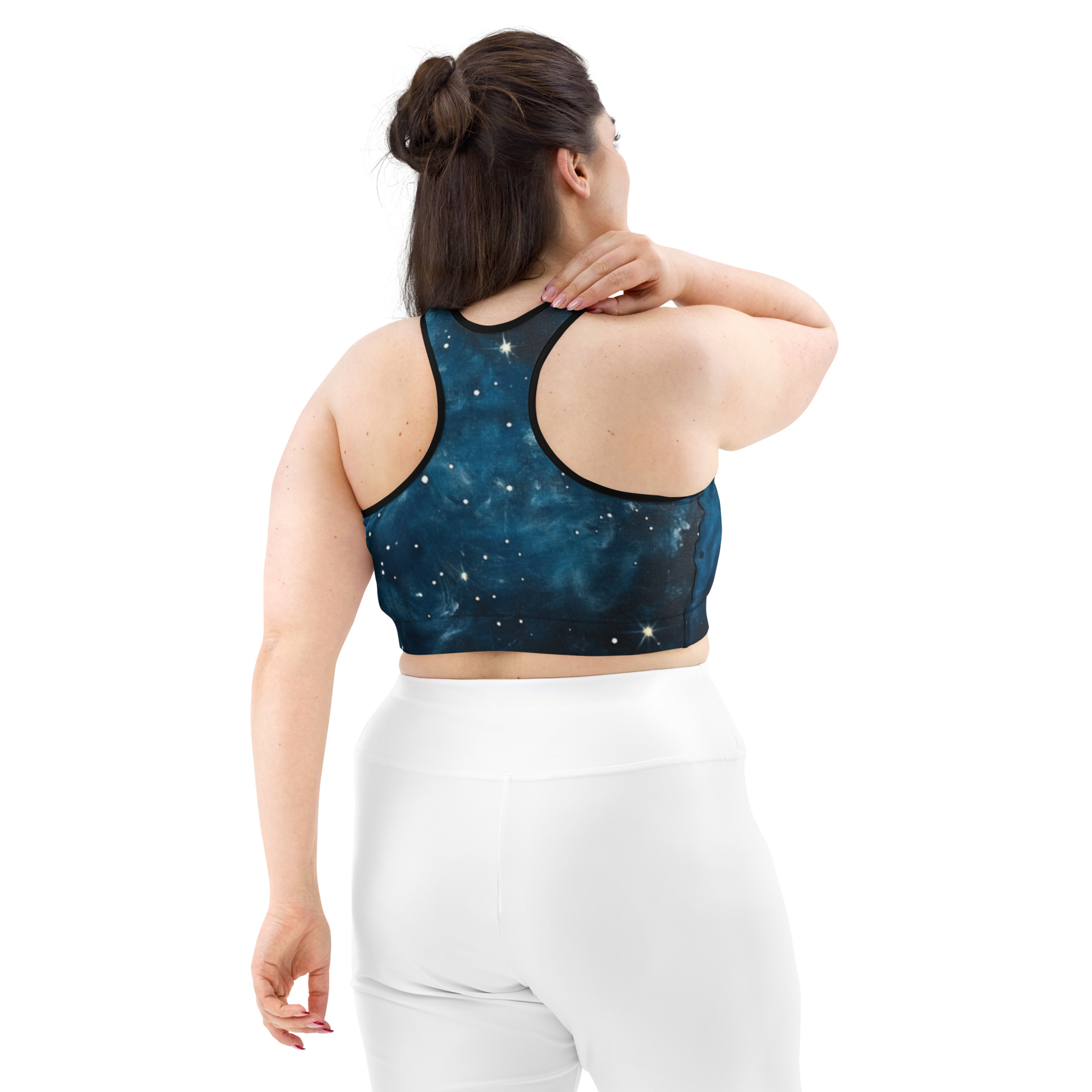 Celestial Supernova - all-over-print-sports-bra-black-back-6825ee2899b8f