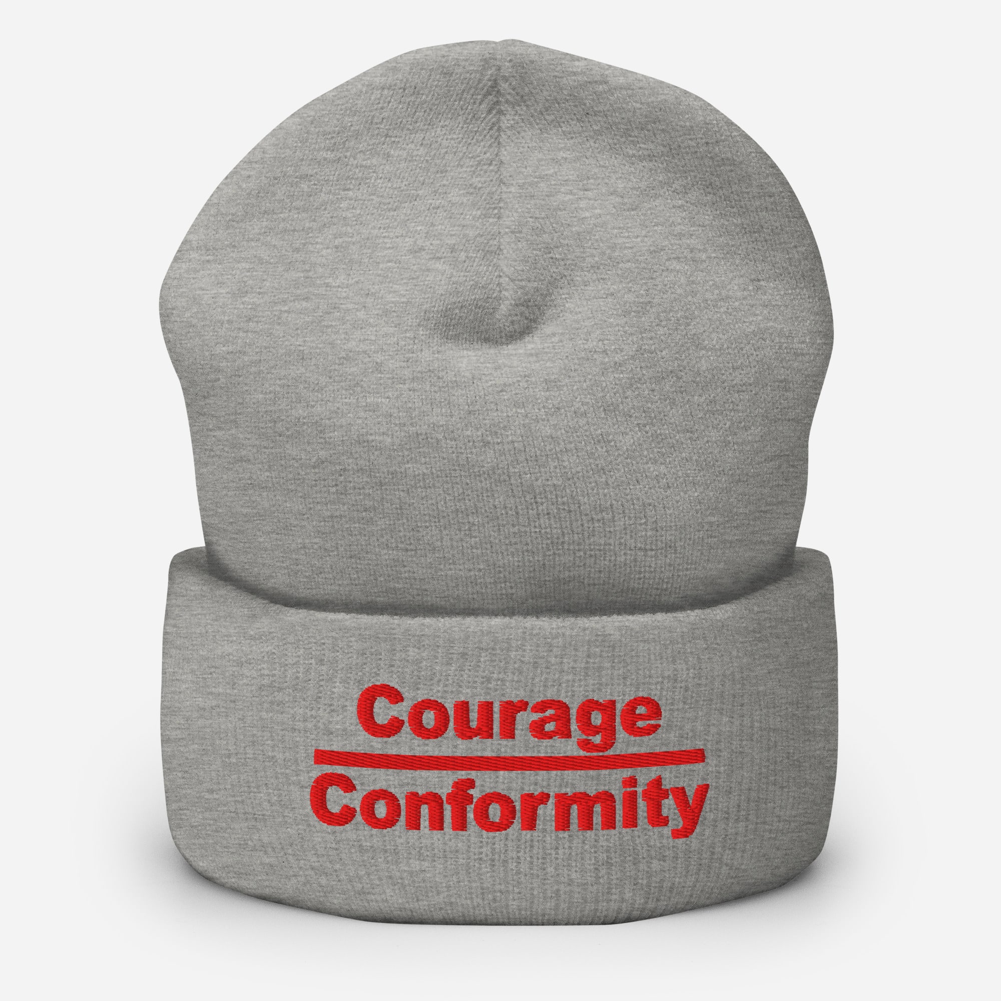 Courage over Conformity cuffed beanie