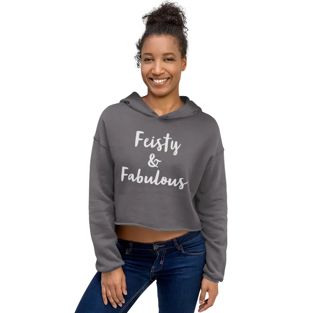 Feisty & Fabulous cropped hoodie storm-front-68390f9d6dec3