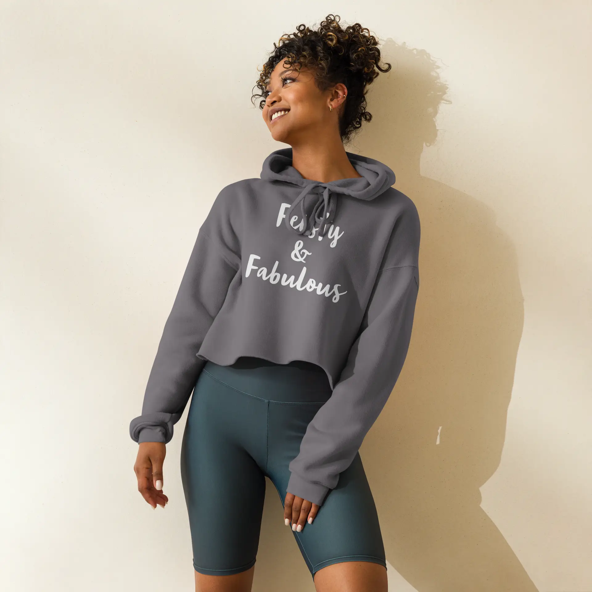 Feisty & Fabulous cropped hoodie storm-front-68390f9d6f1eb