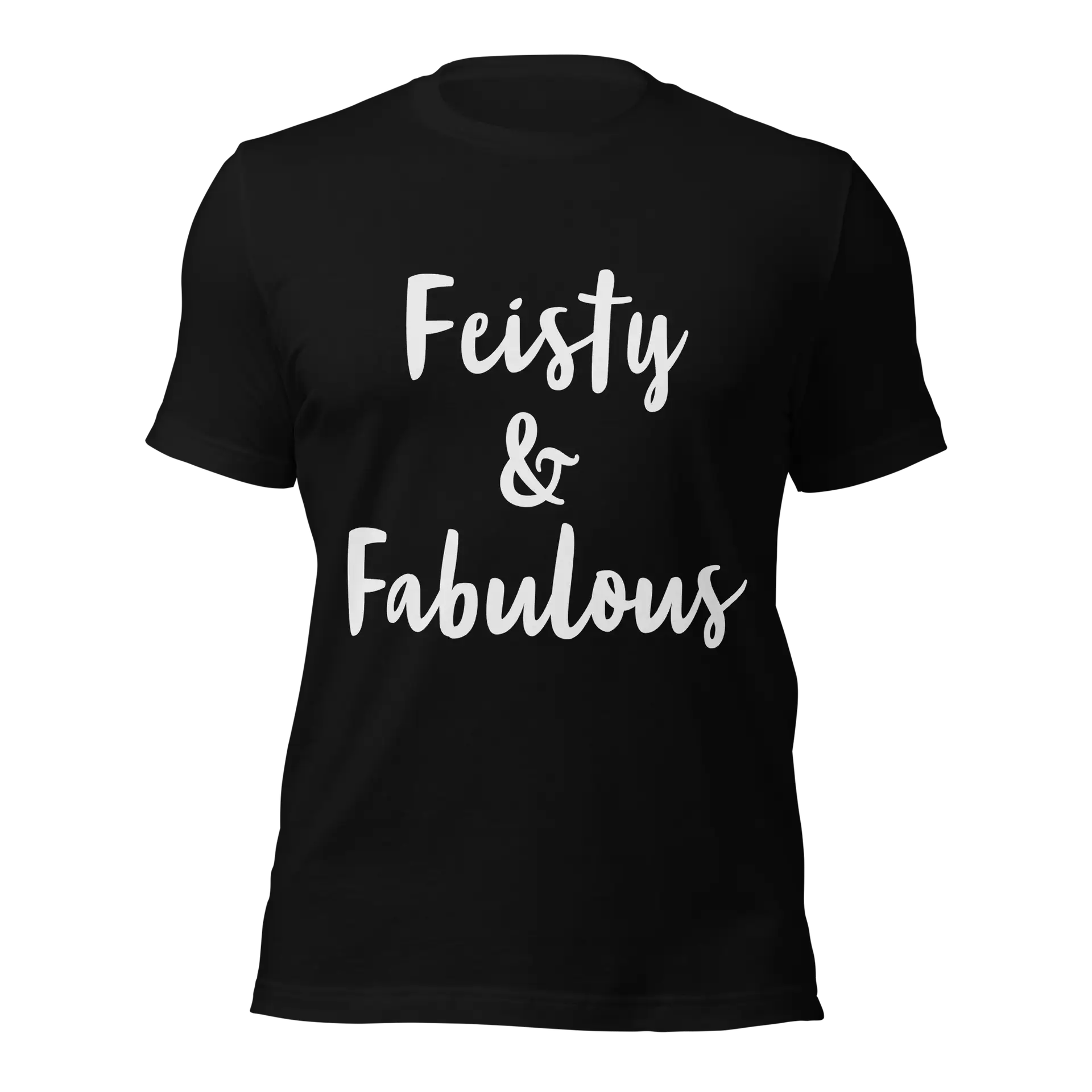 Feisty & Fabulous staple t-shirt black-front-68390ab3b597f