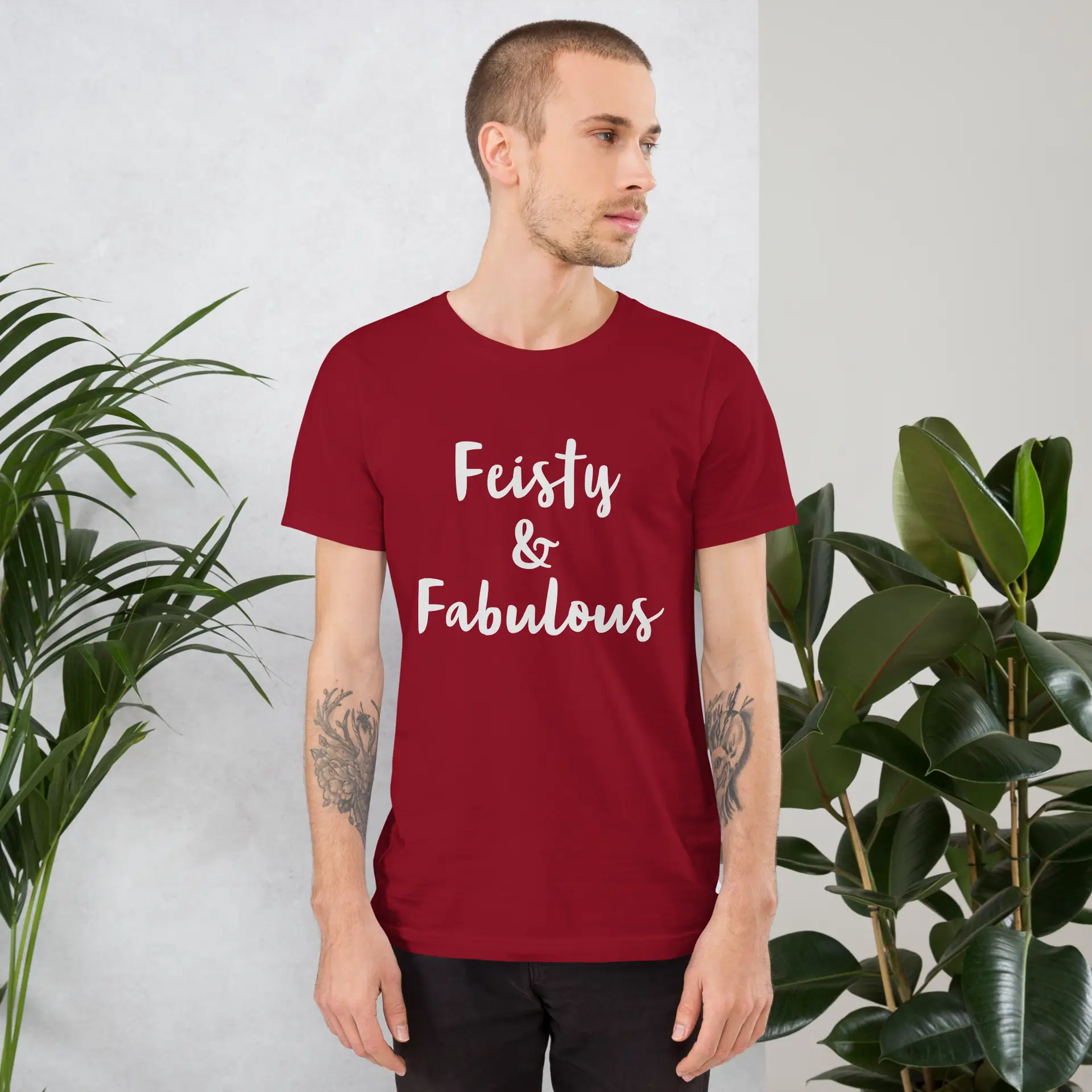 Feisty & Fabulous staple t-shirt cardinal-front-68390ab3b908c