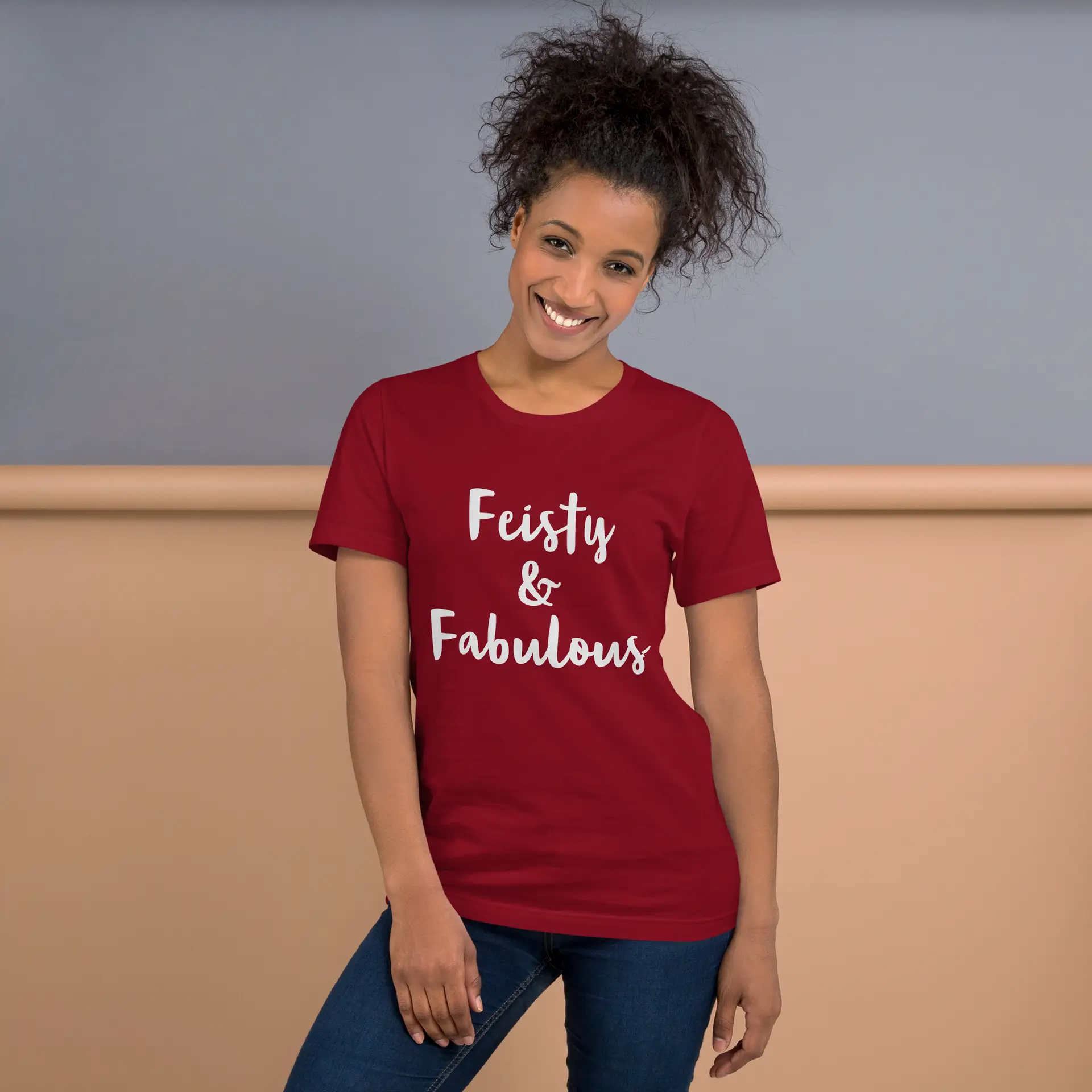 Feisty & Fabulous staple t-shirt cardinal-front-68390ab3bdee7