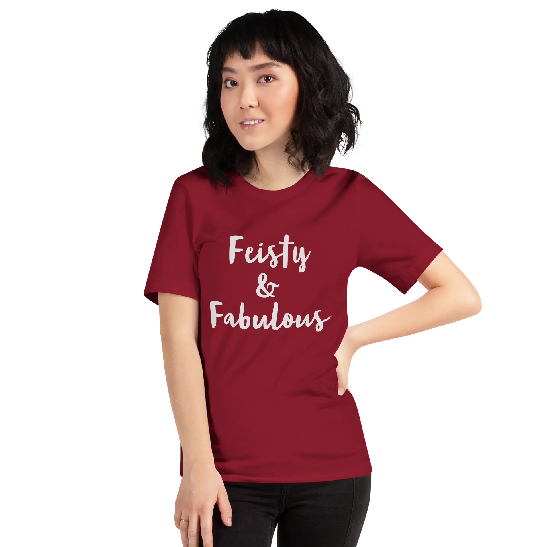 Feisty & Fabulous staple t-shirt cardinal-front-68390ab3c5727