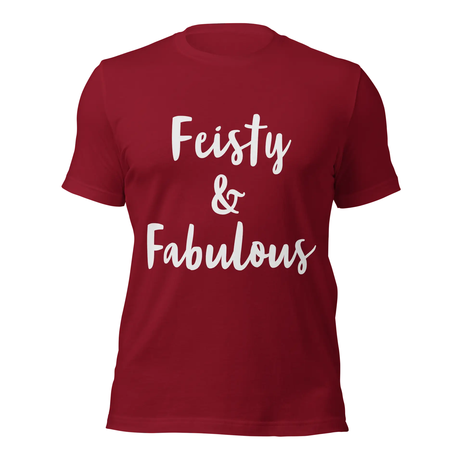 Feisty & Fabulous staple t-shirt cardinal-front-68390ab3d6f1e Fortis Fidei