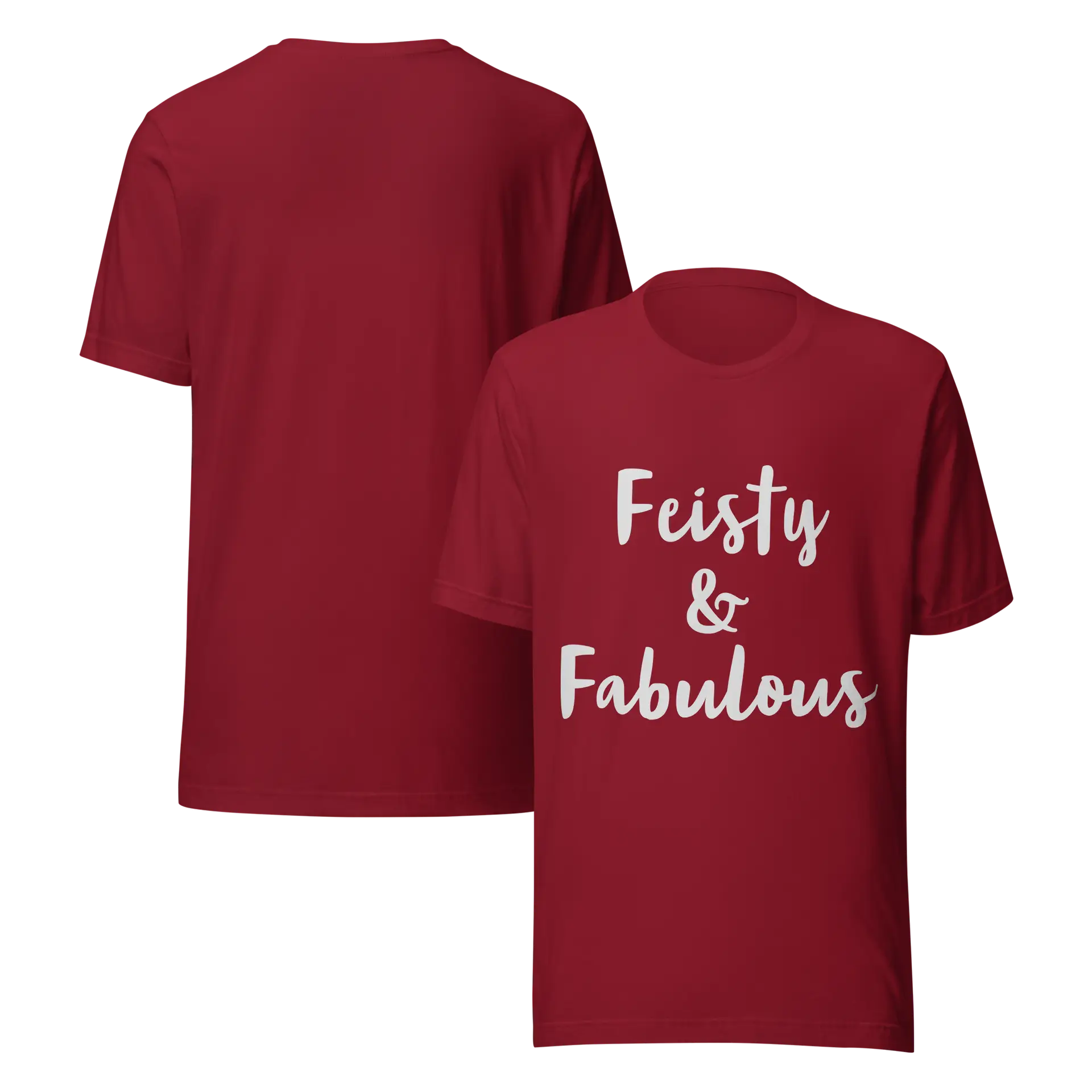 Feisty & Fabulous staple t-shirt cardinal-front-and-back-68390ab3ddf28