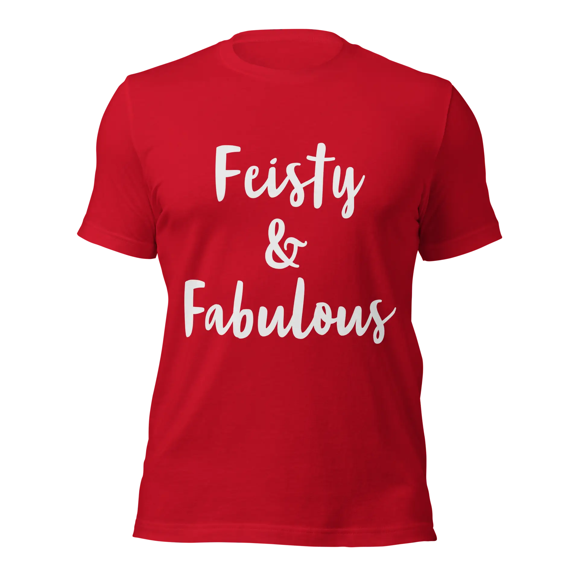 Feisty & Fabulous staple t-shirt red-front-68390ab45fbb2