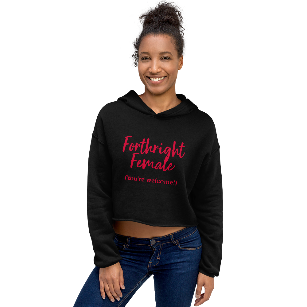 Forthright Female cropped hoodie black-front-6838d92a58478