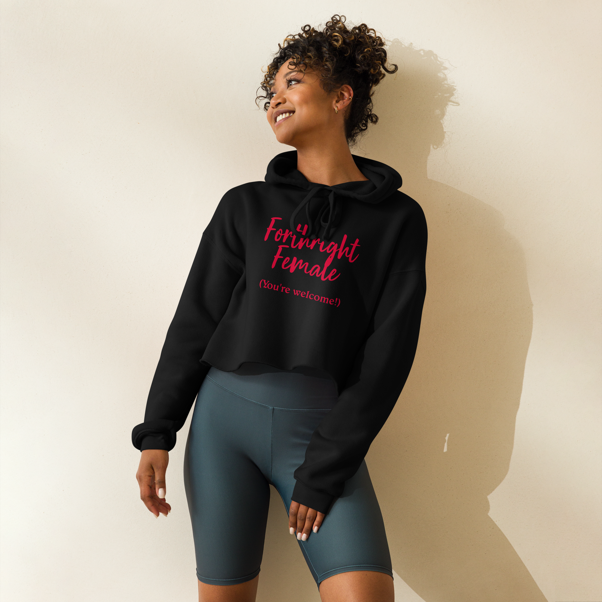 Forthright Female cropped hoodie black-front-6838d92a588bb