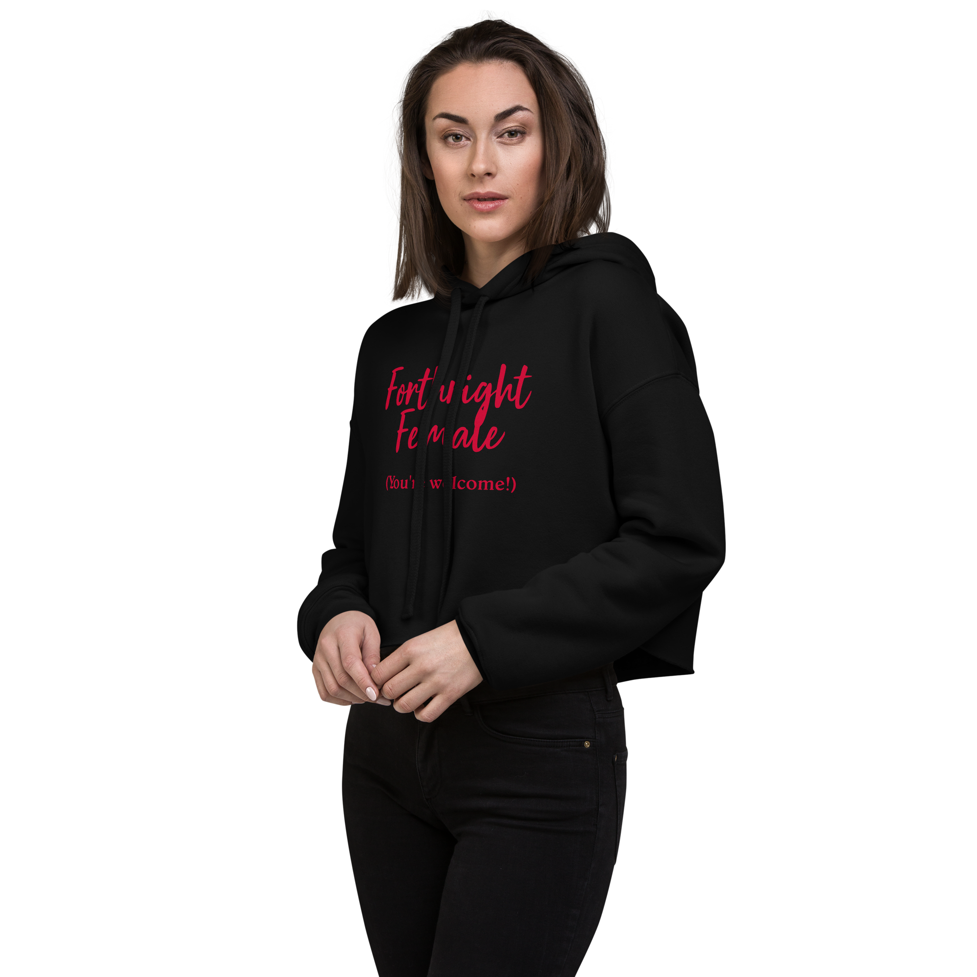 Forthright Female cropped hoodie black-left-front-6838d92a591c3