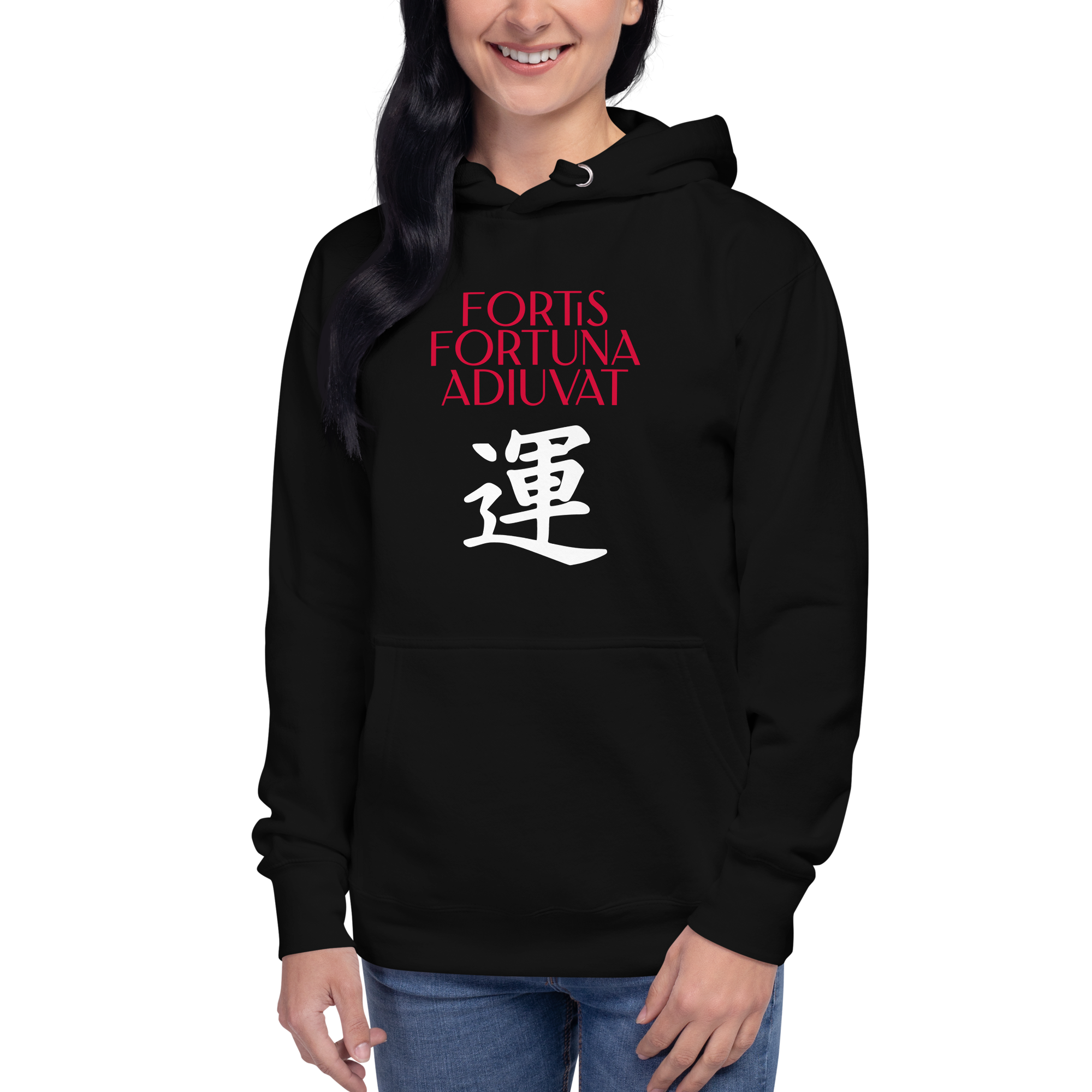 Fotis Fortuna Adiuvat hoodie-black-front-682e92ec03460