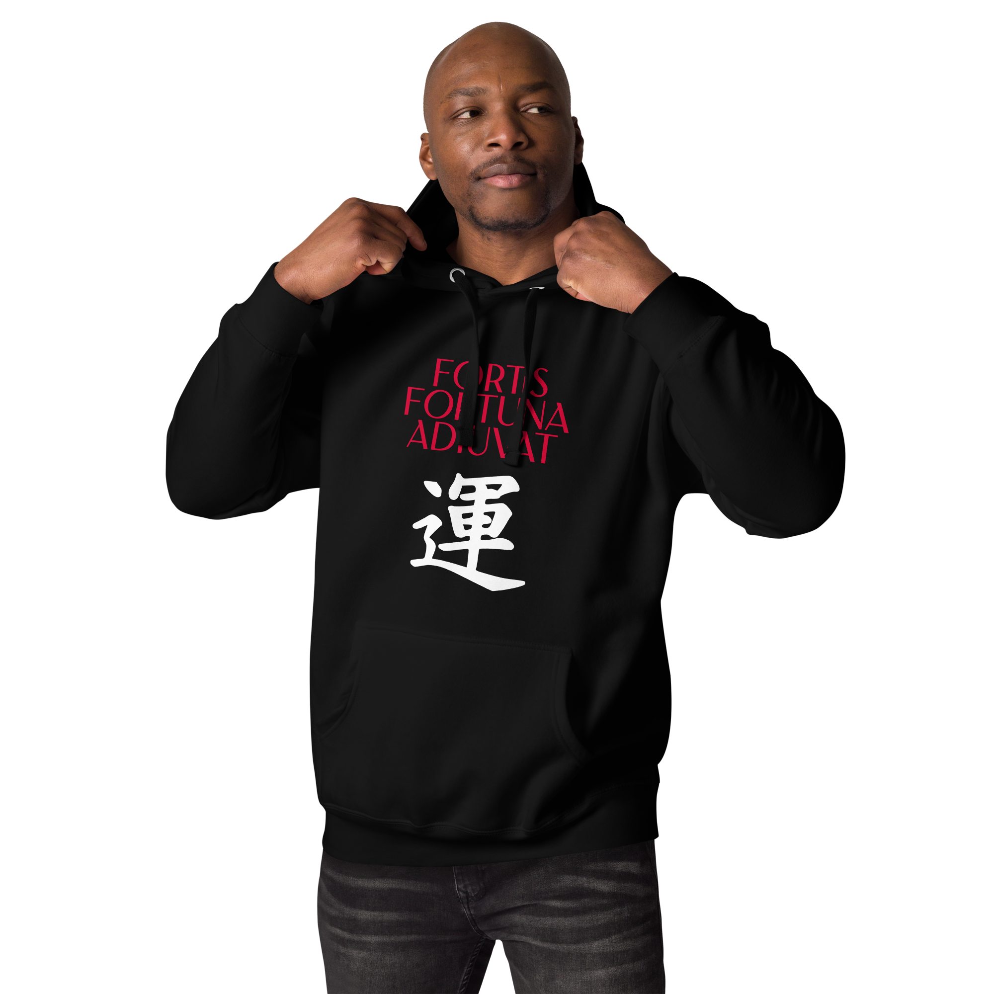 Fotis Fortuna Adiuvat hoodie-black-front-682e92ec06324